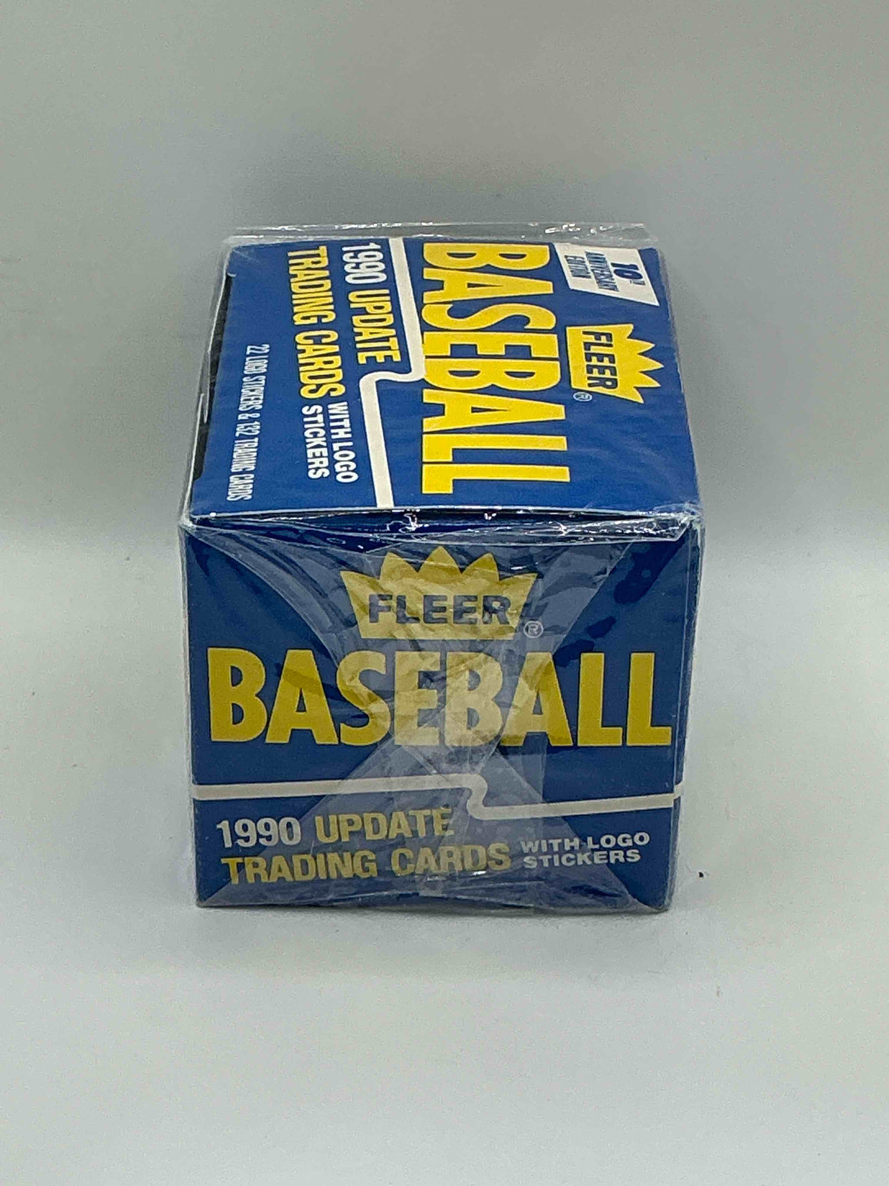 Condition photo showing New/Like New for 1990 Update Trading Cards! 132 Cards! Fleer Baseball Unopened Sports Card Original Box! Search For Valuable Collectible Ken Griffey Jr Cards! Logo & Sticker Cards Included! 10th Anniversary Edition! 