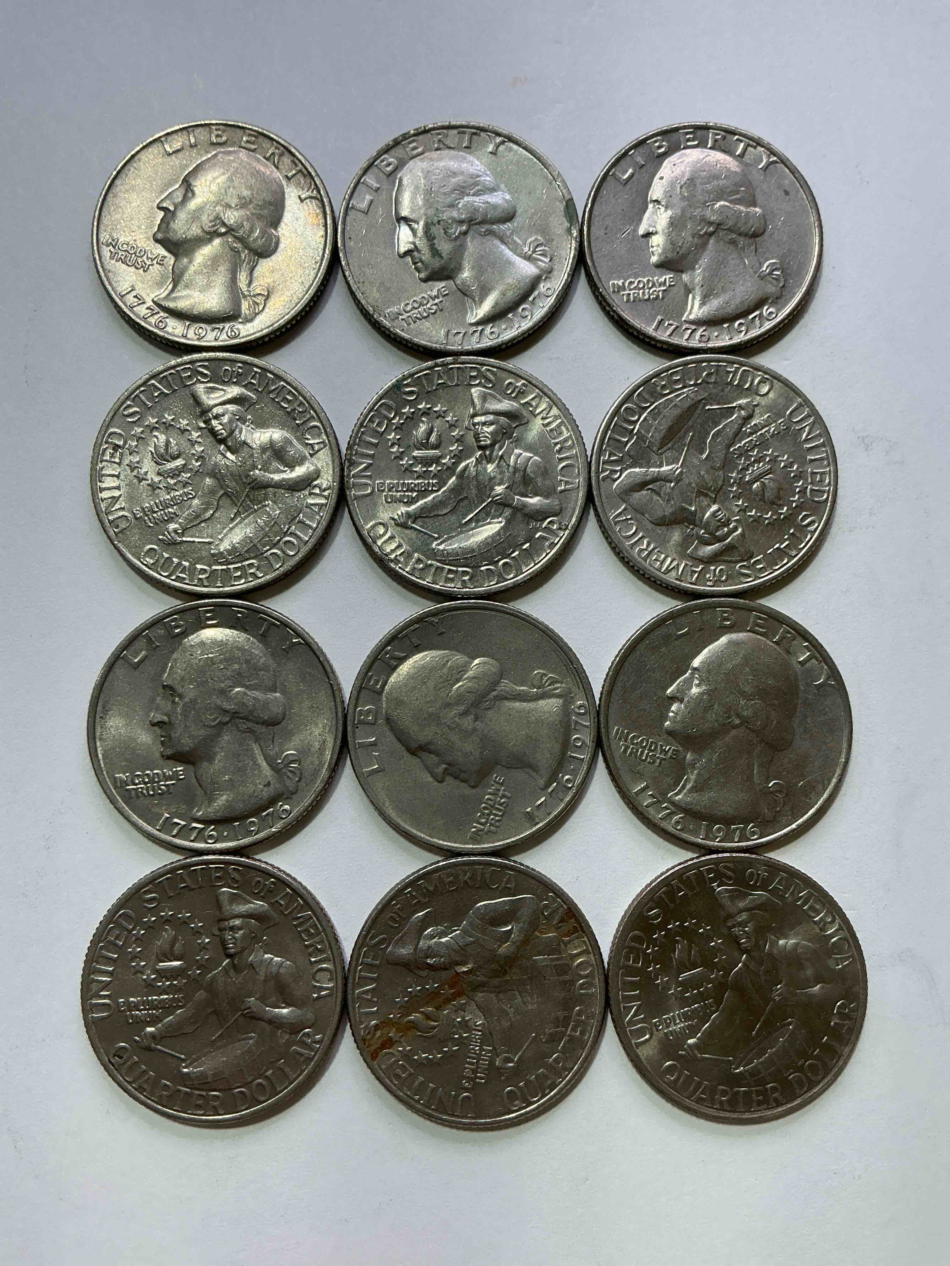 1976 bicentennial bliss! in 1976 the u.s. mint produced coins celebrating the 200 year anniversary of america. up for auction are awesome examples of quarters produced for this... the infamous 200 year anniversary edition! highly desirable for collectors! own pieces of history & get ready for america's 250 year anniversary coming soon!