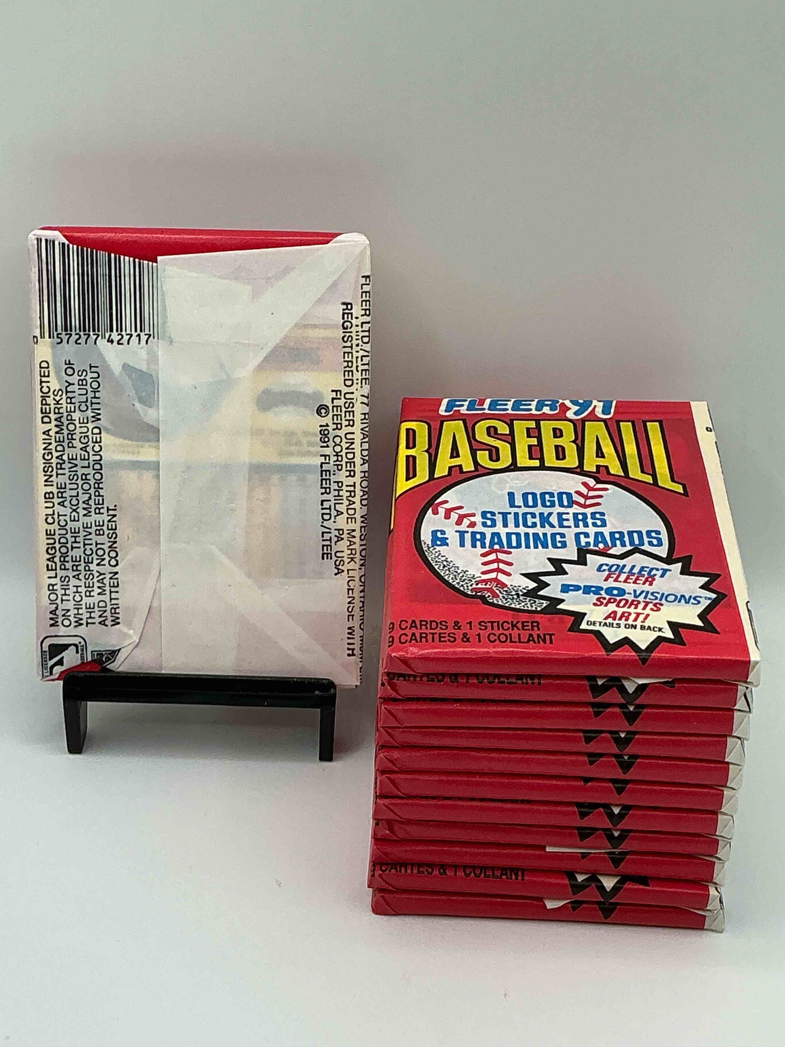 Condition photo showing New/Like New for 1991 Fleer Ultra Baseball Sealed Card Pack, Direct From Original Retail Case! Hard To Find & Loaded With Great Cards! Search For Ken Griffey Jr. #336 (PSA 10 Value $200), Frank Thomas, Don Mattingly, Bo Jackson & So Much More!