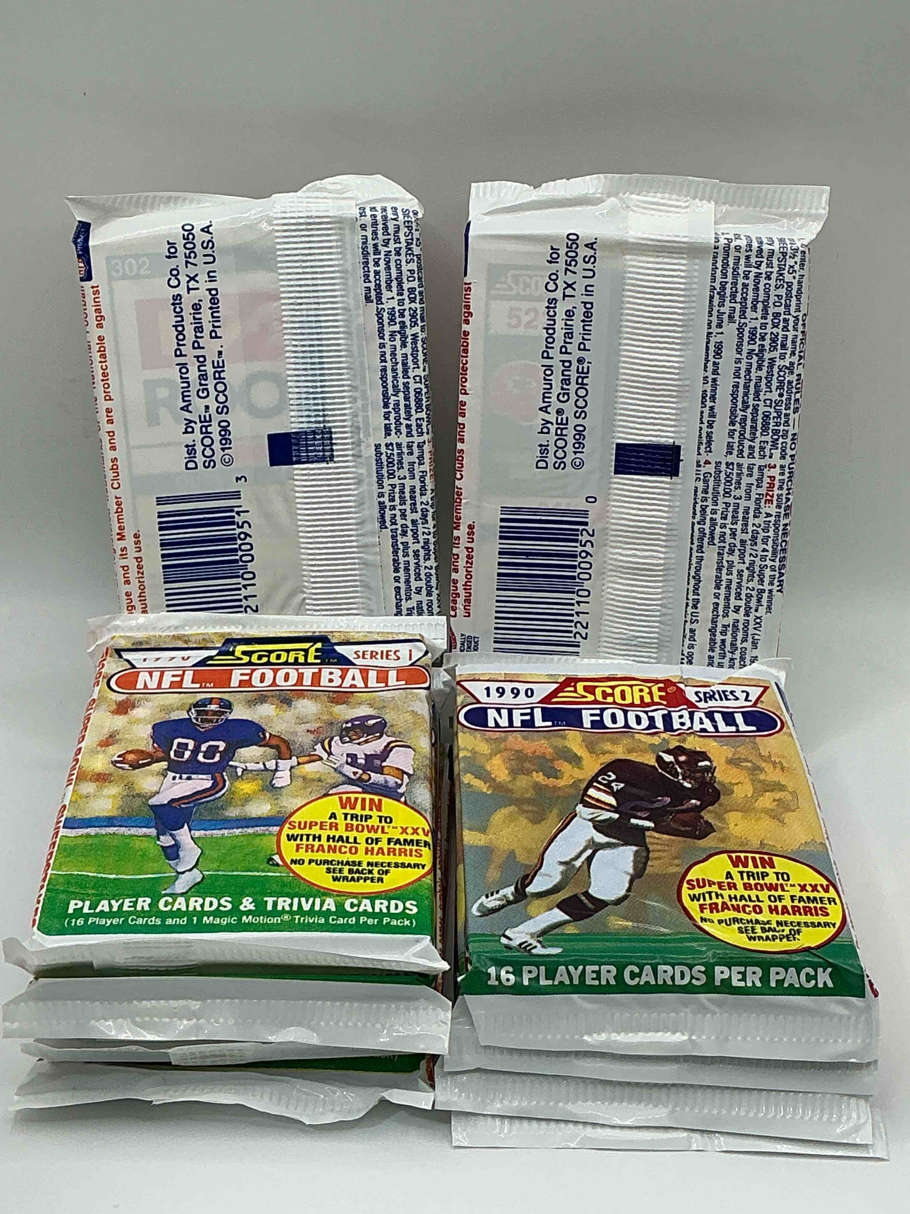 Condition photo showing New/Like New for Emmitt Smith Rookie!? In Perfect Condition Worth Hundreds! 1990 Score Football Unopened Collectible Sports Card Packs Series I & II! Direct From Original Box! Look For Valuable Emmitt Smith Rookie Cards! Let The Search Begin!