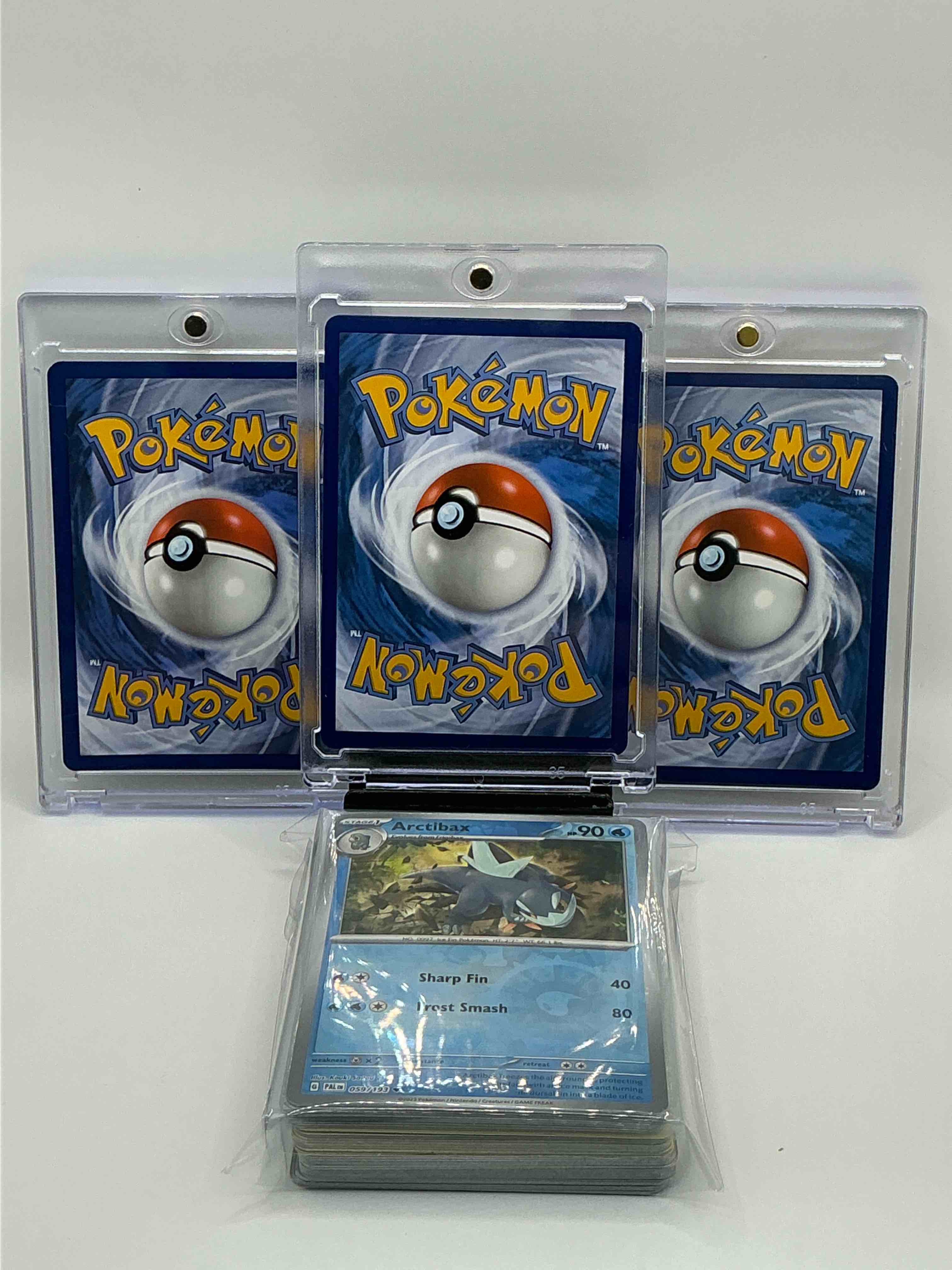Condition photo showing New/Like New for Pokémon Palooza! Black & Purple Blast Super Psy Bolt Transfer Break Mewtwo V! Black & Orange Blast Aura Sphere Lucario V! Black & Yellow Blast Pika Drive Pikachu V! Along With 50 Other Pokémon Heroes, Holos, Legends & Commons!