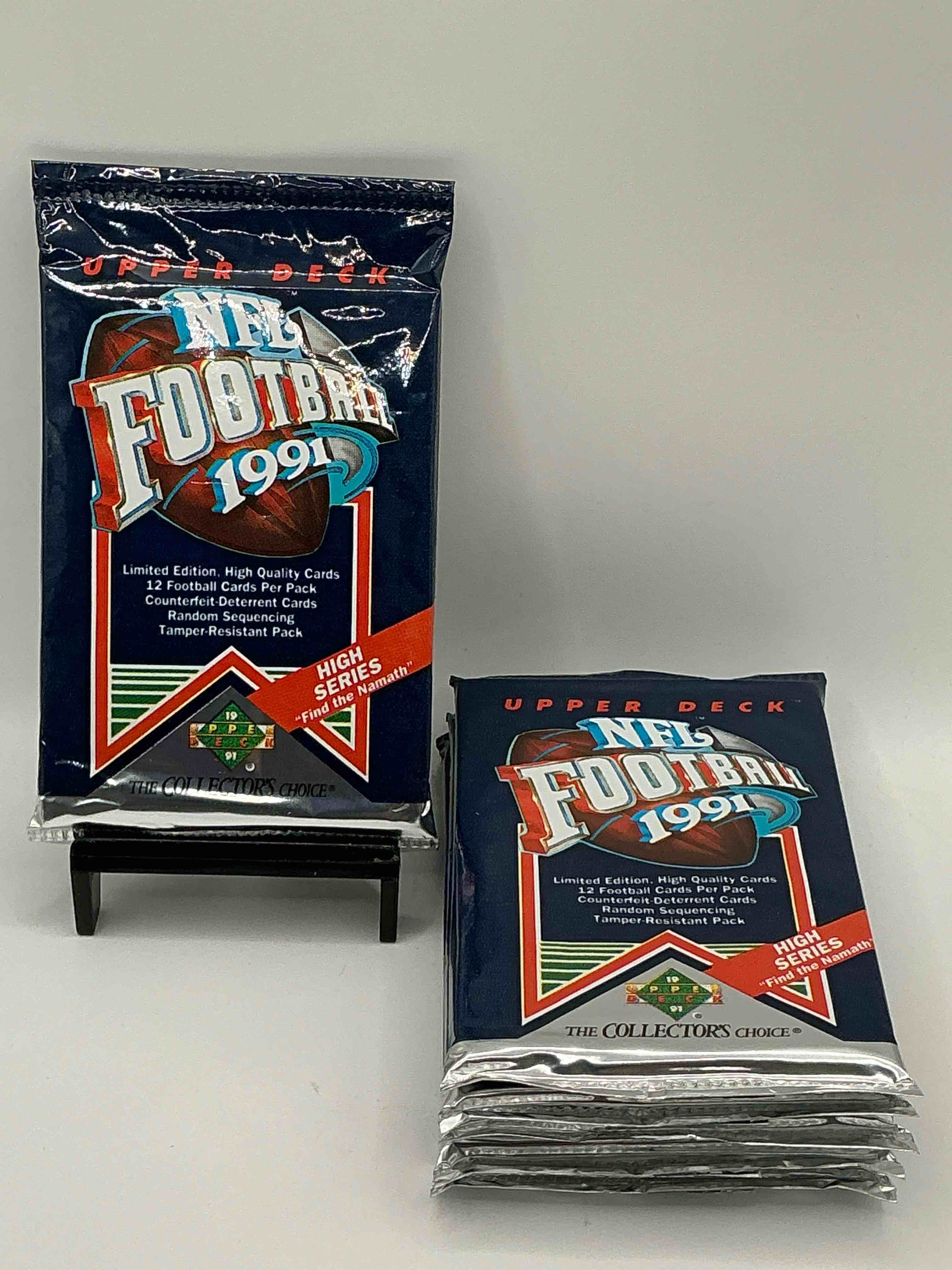 Rare & Vintage! 1991 Upper Deck Unopened NFL Football Packs! Direct From Original Box! Brett Favre Rookie Year! Search For Brett Favre Rookie & Other 80s Stars!