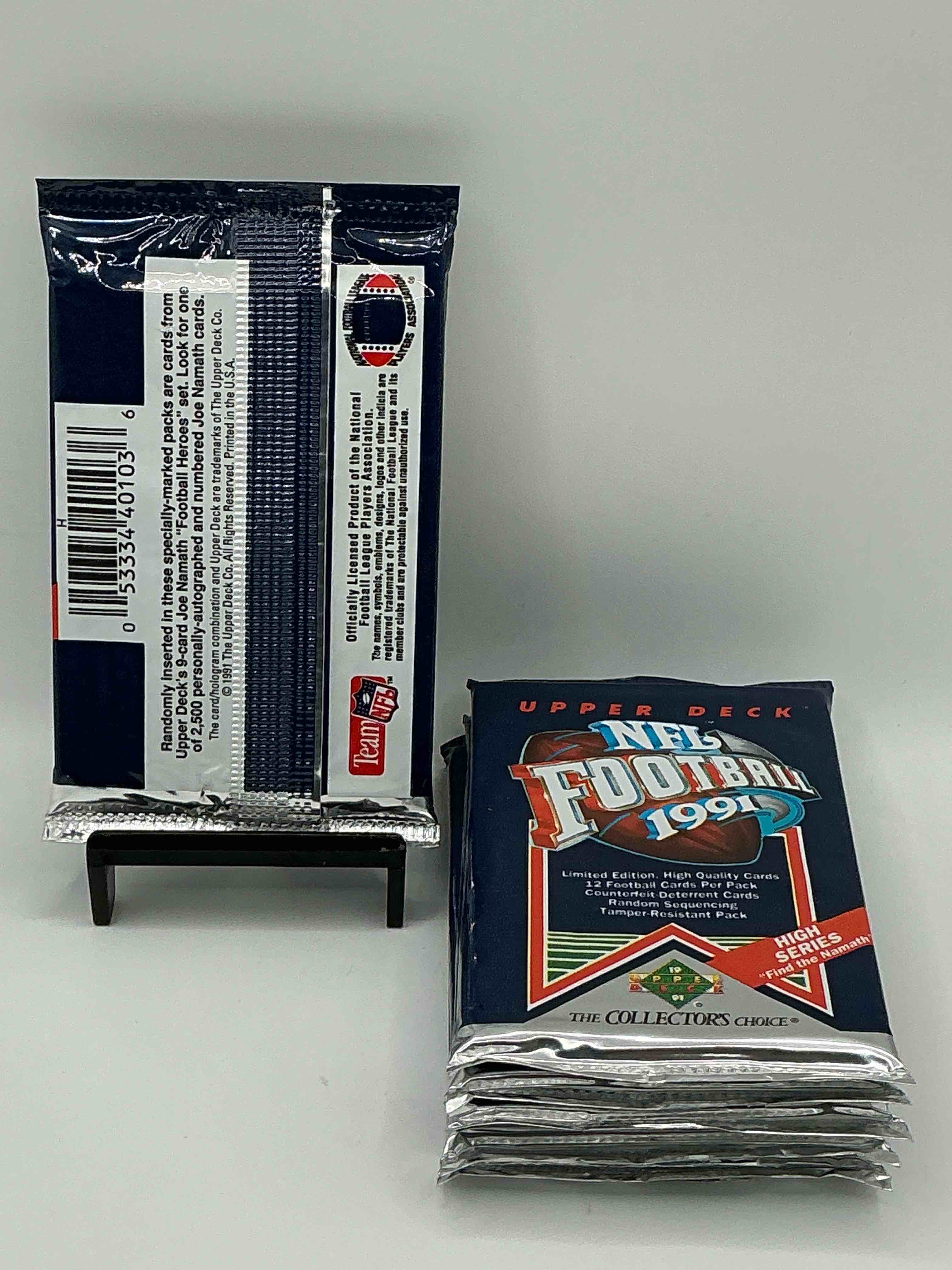 Condition photo showing New/Like New for Rare & Vintage! 1991 Upper Deck Unopened NFL Football Packs! Direct From Original Box! Brett Favre Rookie Year! Search For Brett Favre Rookie & Other 80s Stars!