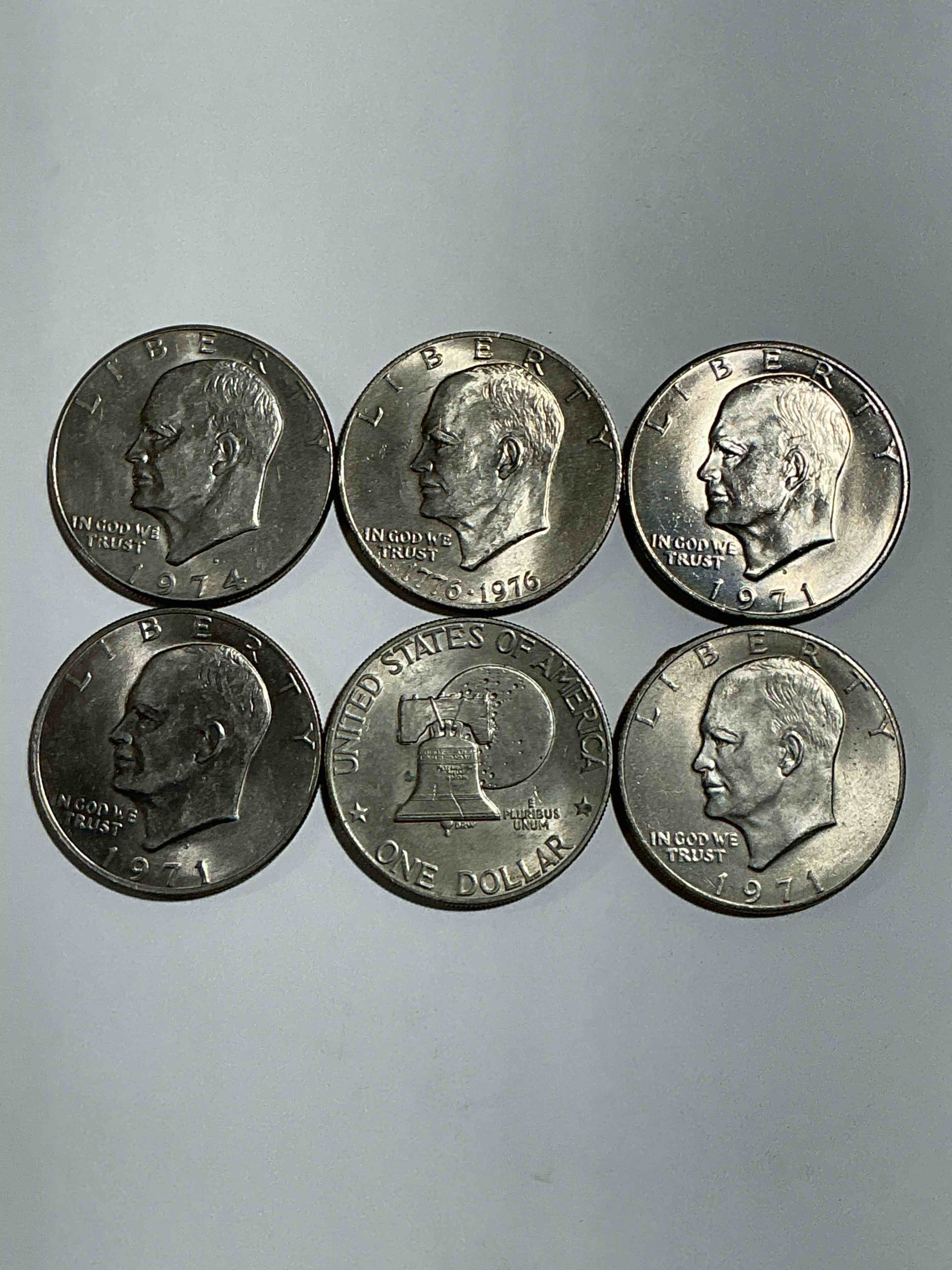 Gorgeous Eisenhower Dollar Coins! These Striking, Large U.S. Coins Were Minted From 1971-1978. Here Are Gorgeous Examples Of “Ike" Dollars From 1976 & Other Years! These Coins Have Become Immensely Popular With Collectors & Some Have Great Toning!