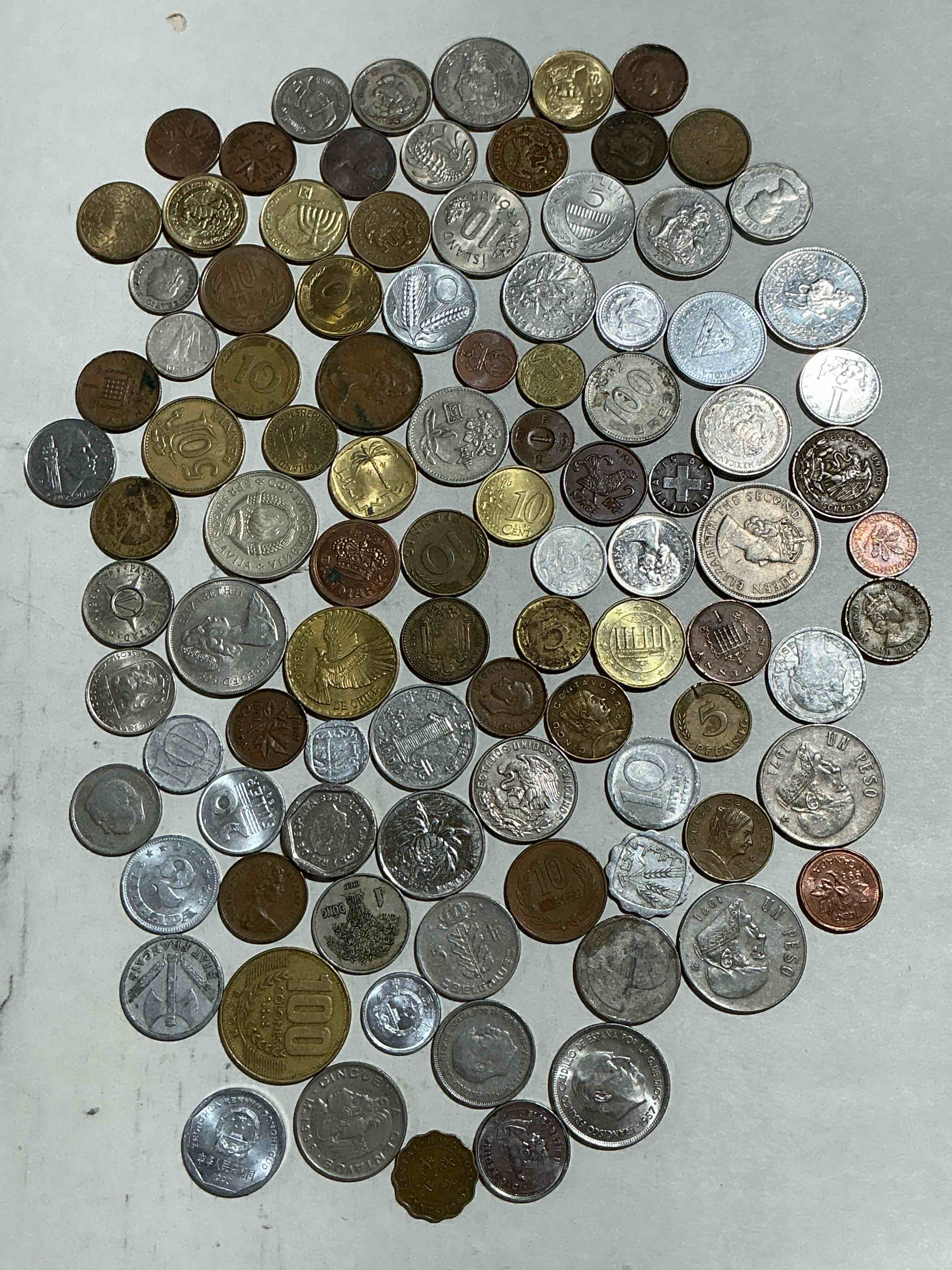 Condition photo showing Good Condition for World Coins, Antique & Vintage! Each Lot Is Unique! Many Different Years, Countries, Sizes & Exotic Places. This Cool Collection Of Antique Coins From Around The World Is Loads Of Fun! Have Fun Identifying Each Coin & Country As A Great Educational Tool! A Great Investment Too!