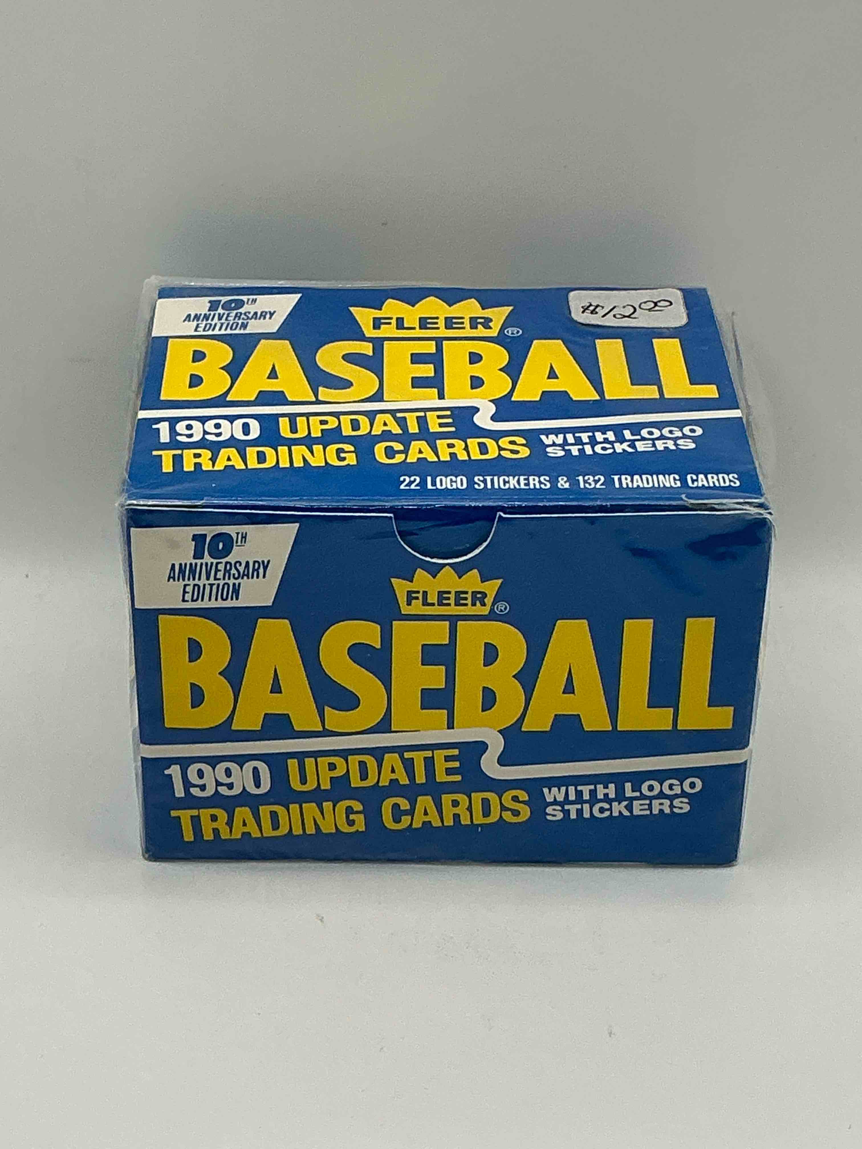 1990 Update Trading Cards! 132 Cards! Fleer Baseball Unopened Sports Card Original Box! Search For Valuable Collectible Ken Griffey Jr Cards! Logo & Sticker Cards Included! 10th Anniversary Edition! 