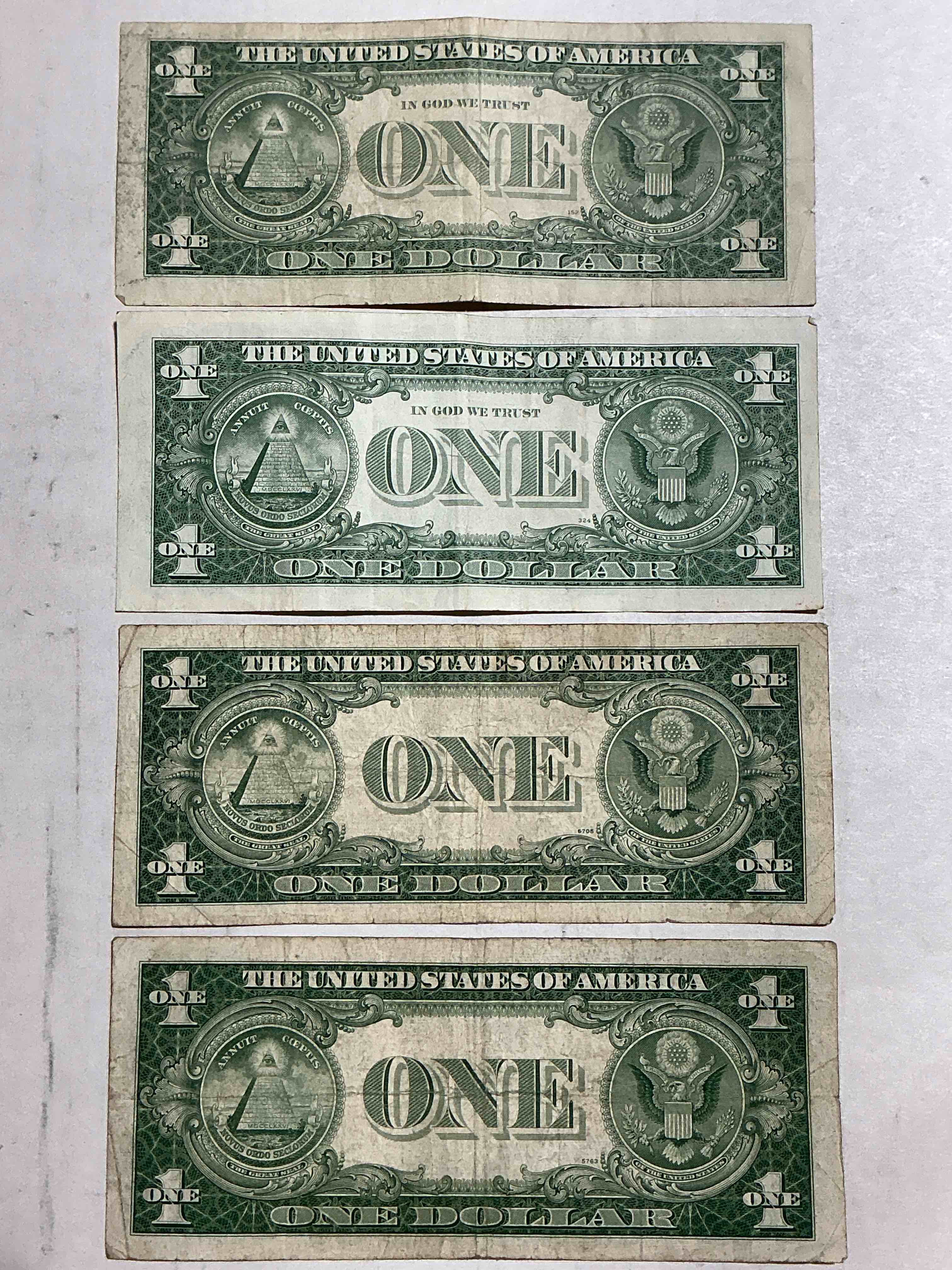 Condition photo showing Good Condition for 1957 & 1935 Silver Certificates! Did You Know That Prior To 1964 One Dollar U.S. Paper Money Was Actually Redeemable For Silver Dollars?! Wow How Times Have Changed! Silver Certificates Were Produced From 1878 To 1964 & Are Still Considered Legal Tender At Face Value. Here Are Gorgeous, Circulated 1935 & 1957 U.S. One Dollar Silver Certificate, With Highly Collectible "Blue Seal!* Own An Awesome Piece Of History!