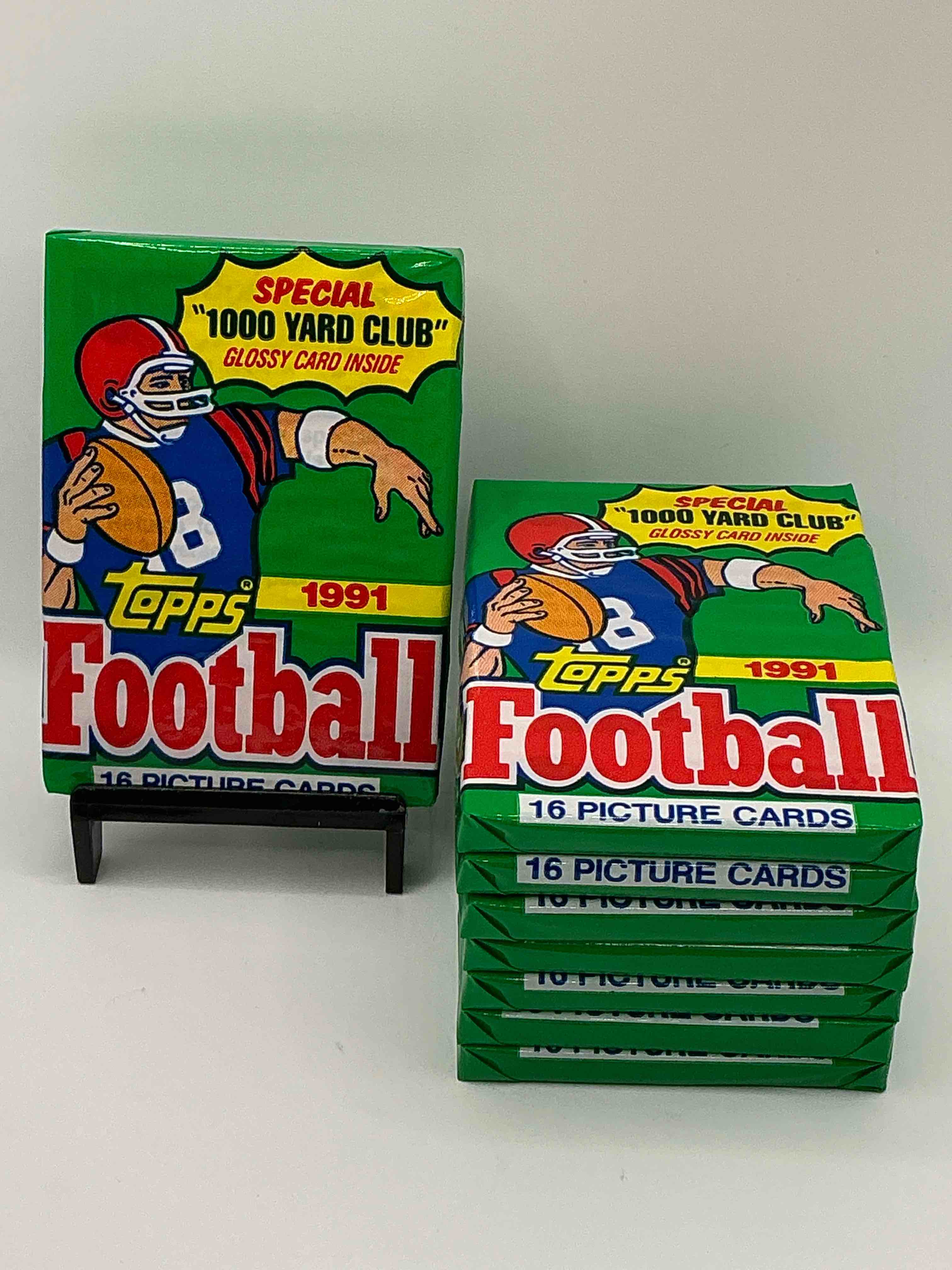 1991 Topps Football Unopened Sports Card Wax Pack, Direct From Original Retail Case. Search For Early Barry Sanders, Emmitt Smith, Jerry Rice & Joe Montana!