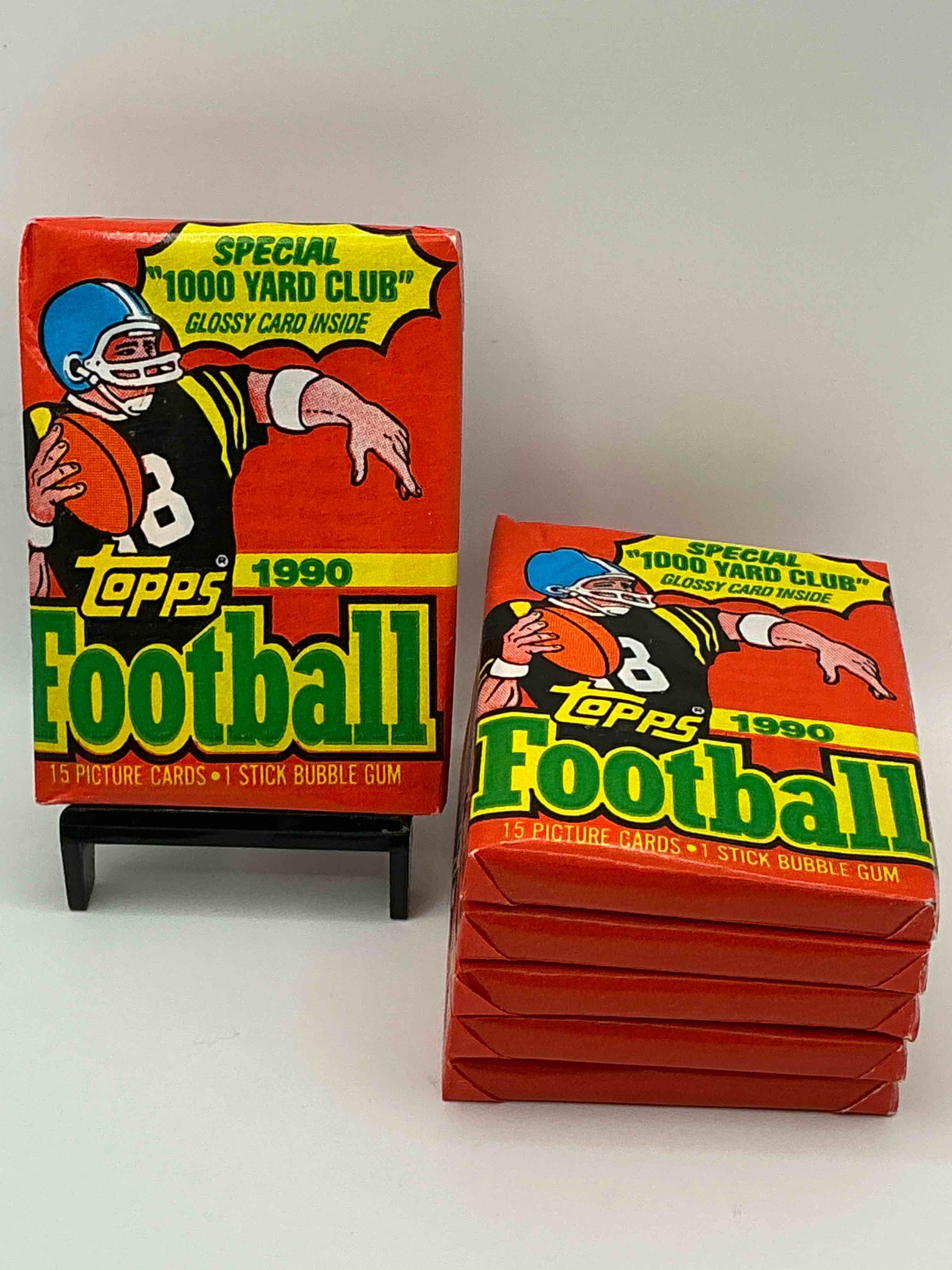 The Last Year Of Football Wax! Joe Montana, Emmitt Smith & Barry Sanders!? 1990 Topps Football Unopened Sports Card Wax Pack, Direct From Original Retail Box! Getting Hard To Find! Search For Early Barry Sanders & Jerry Rice & So Much More!