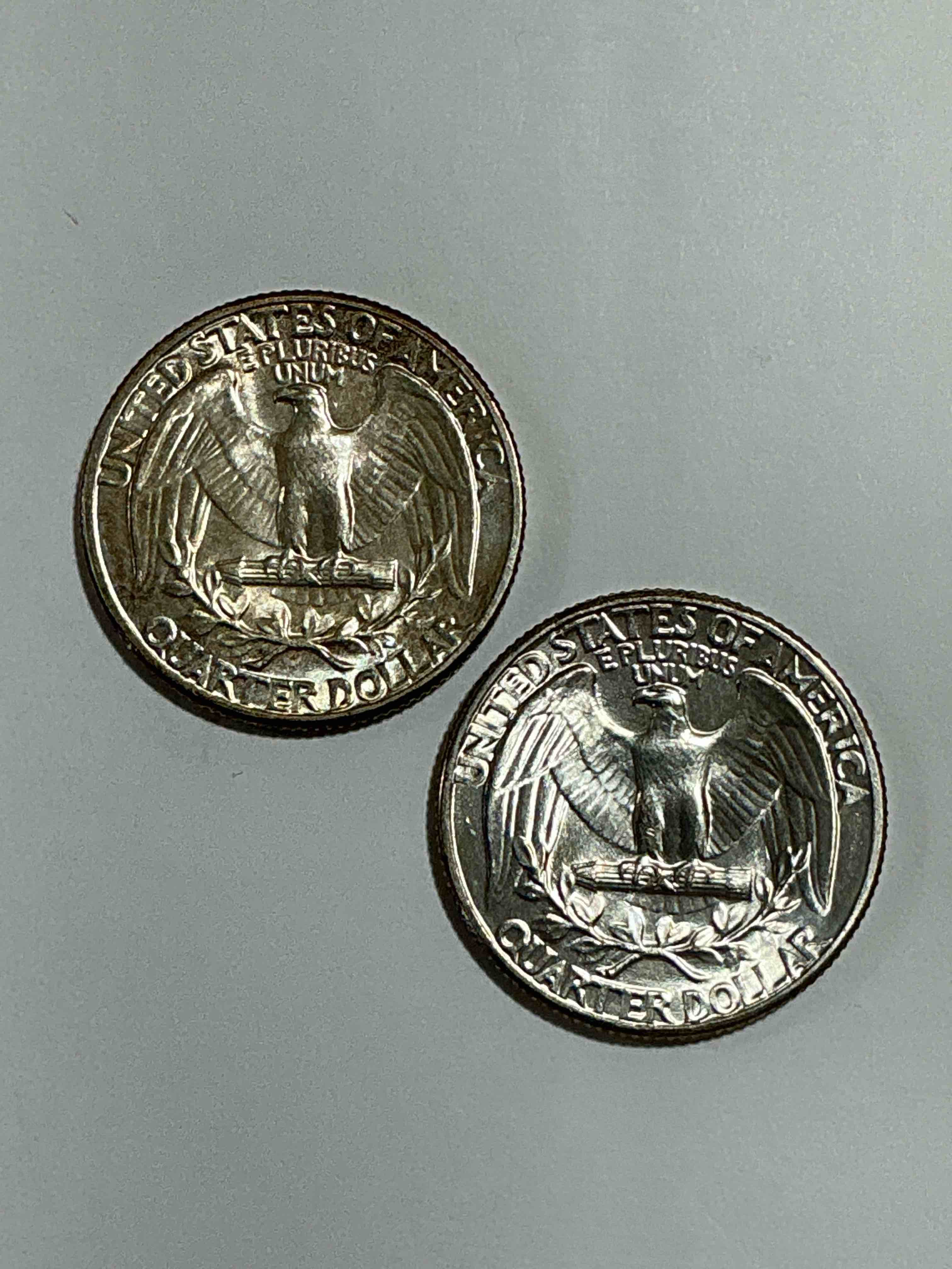 Condition photo showing Good Condition for George Washington Brilliant Circulated World War II Silver! Pre 1965 U.S. Quarter Dollar Coins Were Actually Silver, Here Are Great Examples Of Awesome, Pristine George Washington Silver Quarter, Stunning & Circulated! Rare Mints! Great For Investing In Precious Metals! These Coins Were Minted At 90% Silver and 10% Copper, Giving Them A Net Weight Of .18084 Ounces Of Pure Silver Per Coin! Very Hard To Find, Stunning! Invest In Fine U.S. Silver!