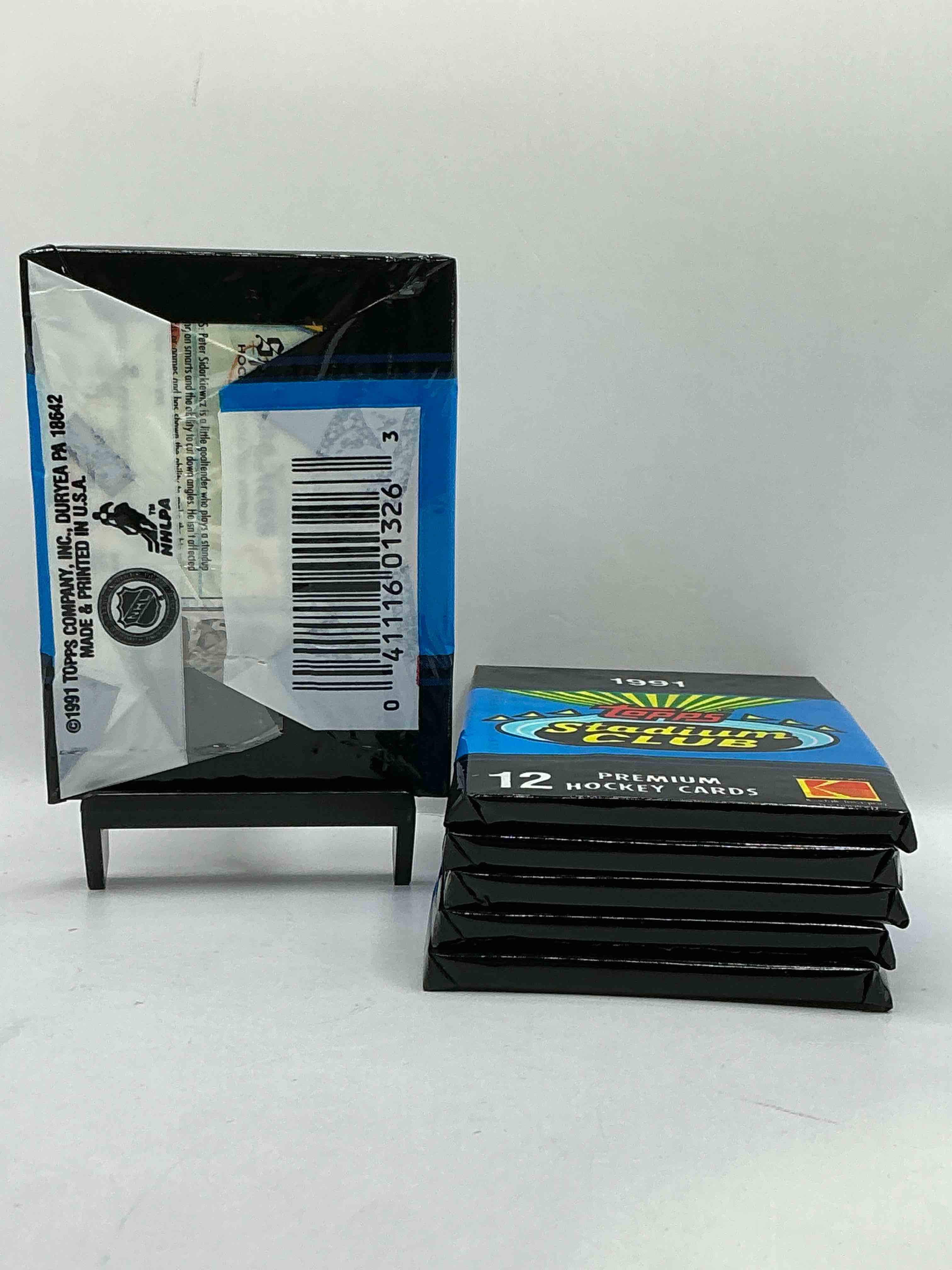 Condition photo showing New/Like New for Wow! 1991-92 NHL Topps Stadium Club Premiere Edition! Look for All Of Your Favorite Stars From The 90’s In These Rare Packs!