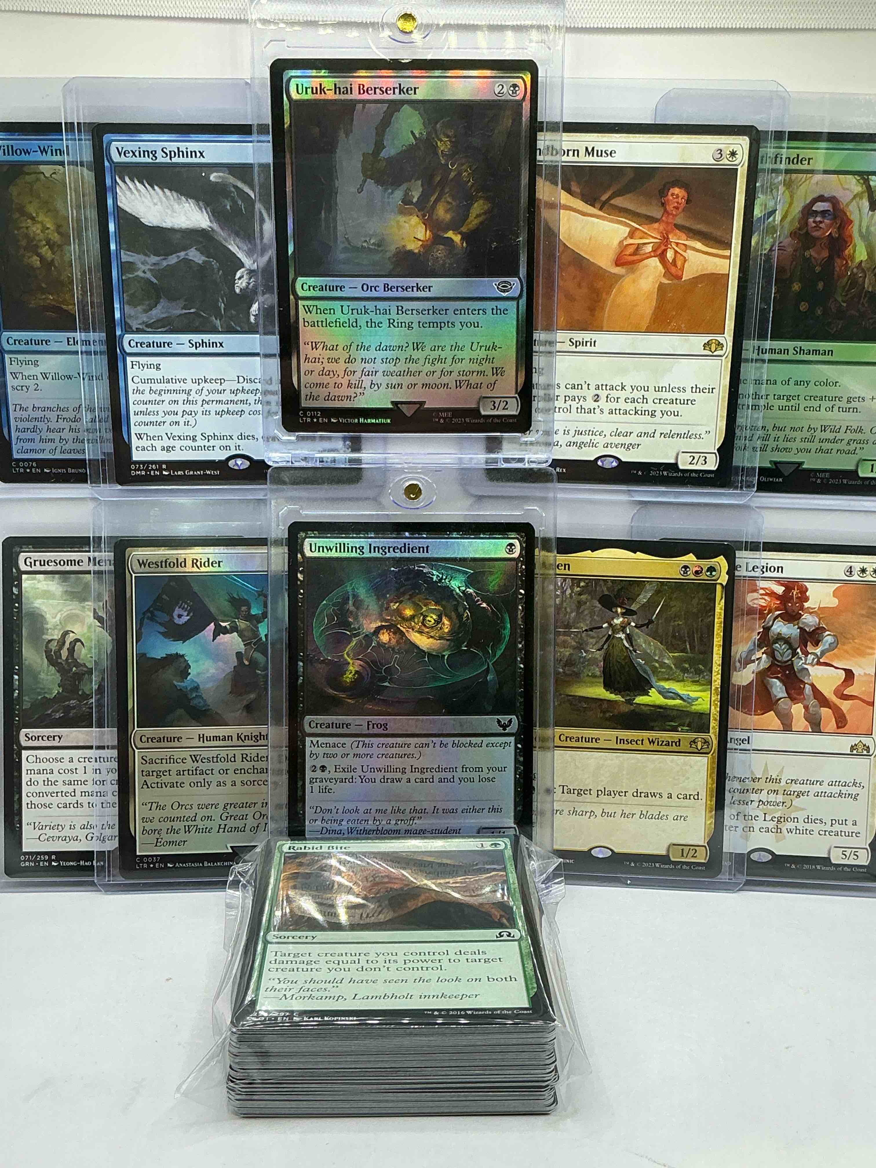 Condition photo showing New/Like New for Magic The Gathering 50 Card Lot! Lot Includes 5 Rare Cards & 5 Holo Foil Cards! All Cards In Excellent Condition! A Great Way To Join The MTG Craze!