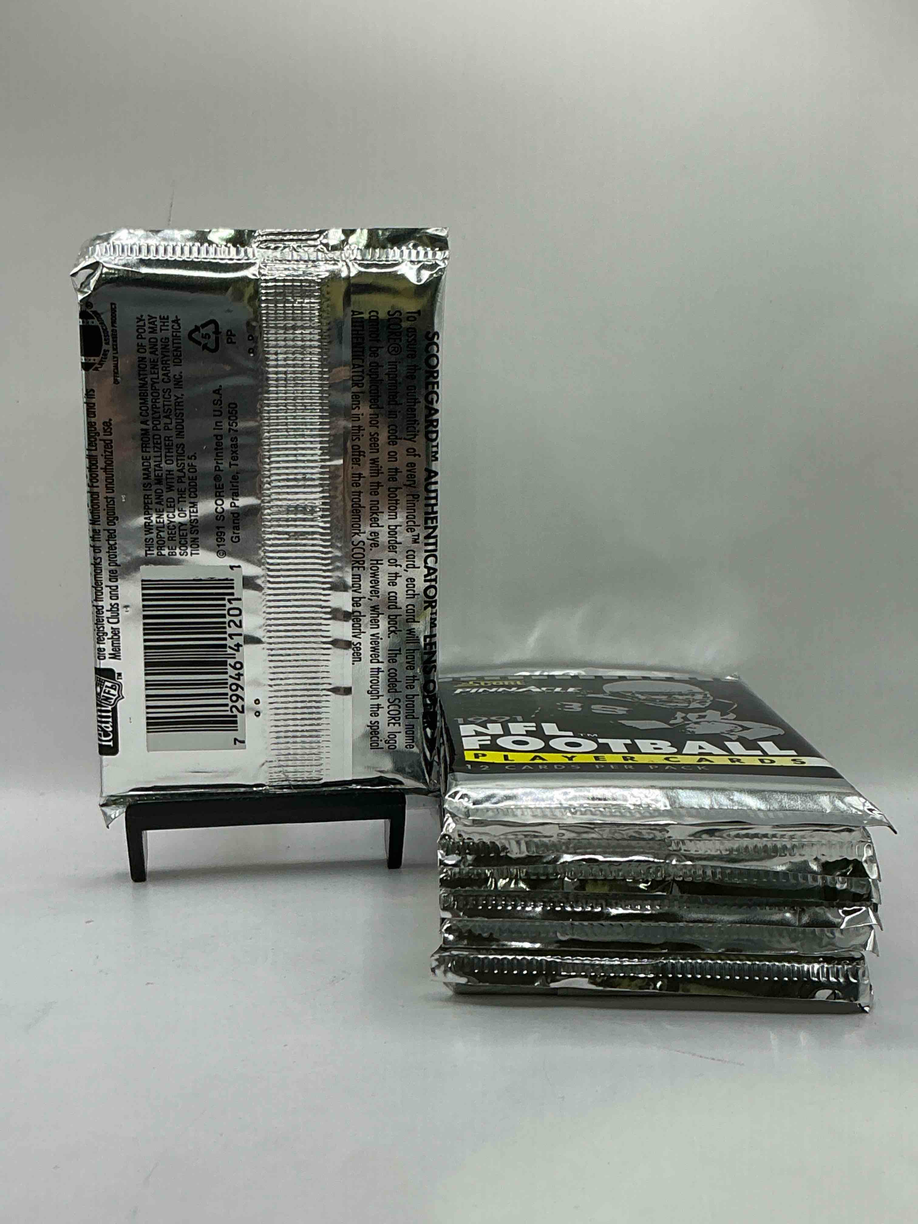 Condition photo showing New/Like New for 1991 Pinnacle Premier Edition Score Unopened Sports Card Packs Direct From Original Box! Search For Valuable Emmitt Smith Cards & Other Stars!