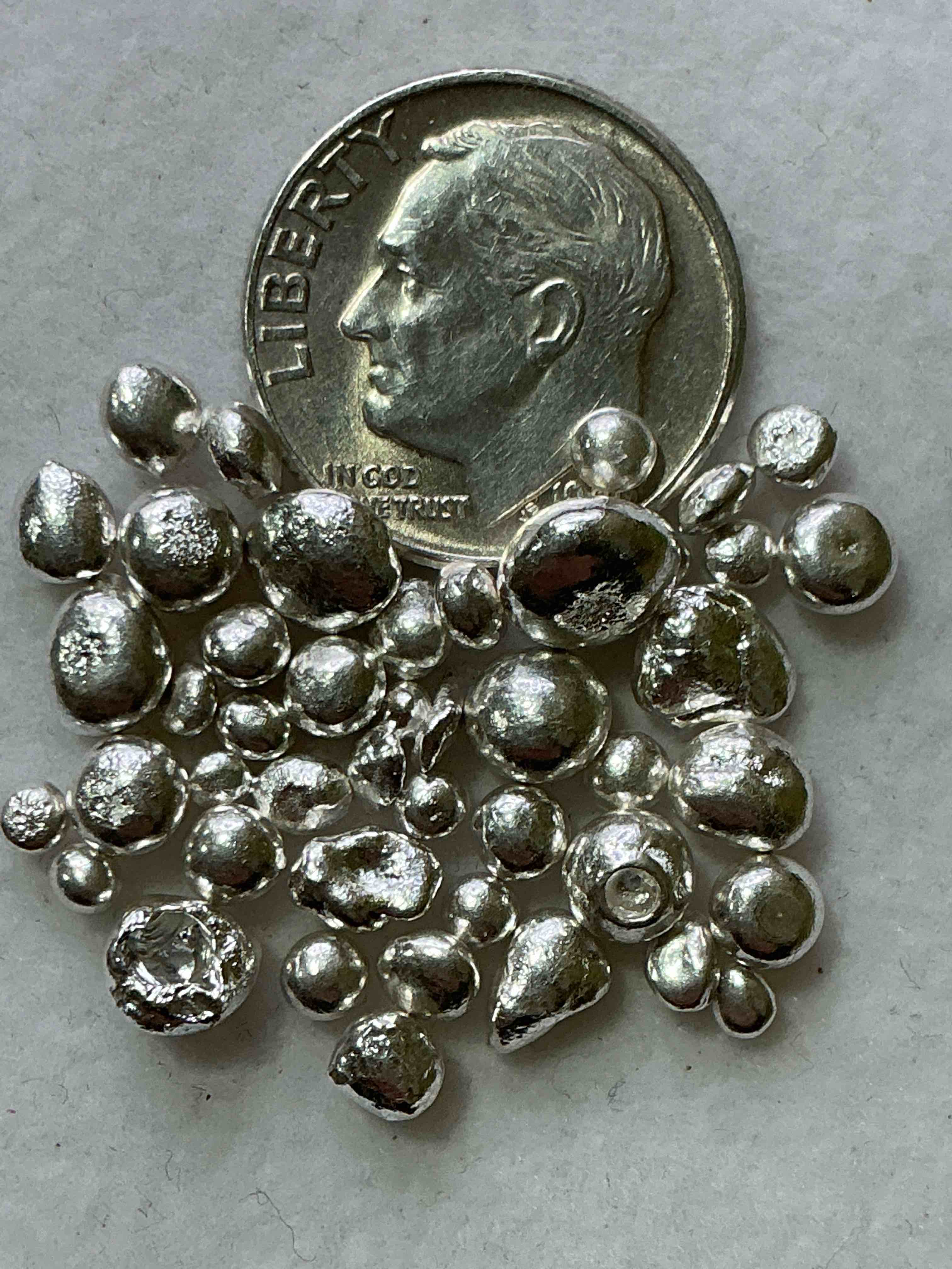 Condition photo showing New/Like New for Silver Nuggets! .999 US Fine Silver, In Small Nugget Form! Total Weight Of All Nuggets In Lot Approximately 6 Grams, Bid Is Per Nugget! A Cool Way To Invest In Fine US Silver! Includes Collector Capsule!