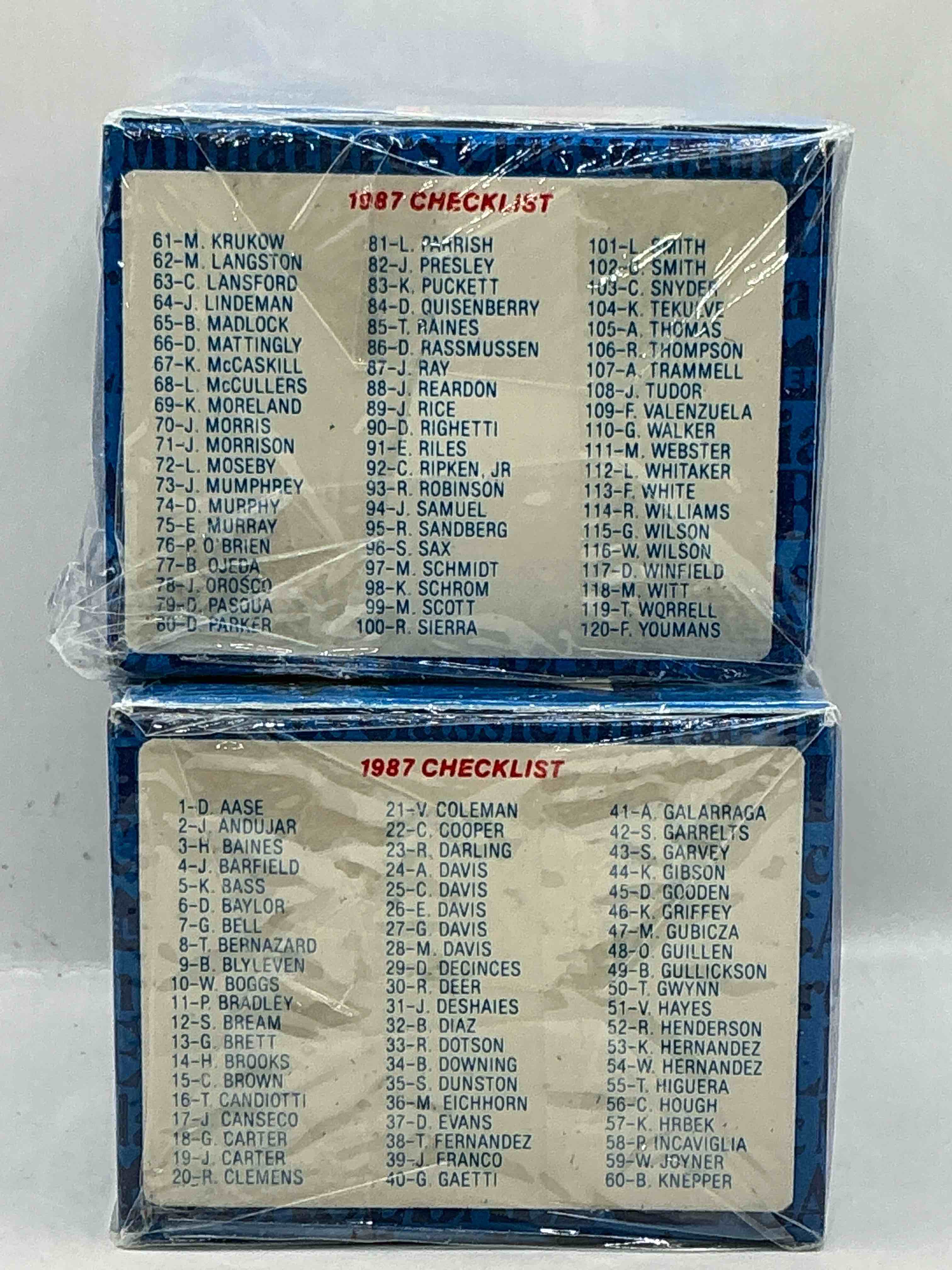 Condition photo showing New/Like New for 1987 Fleer Baseball Updated Mini Series Set Box! Logo Stickers & Trading Cards, Look For Your Favorite Baseball Legends! Mattingly, Ripken, Puckett & More! Search For These Legends & More In This 1987 Fleer Baseball Still Originally Wrapped Box!