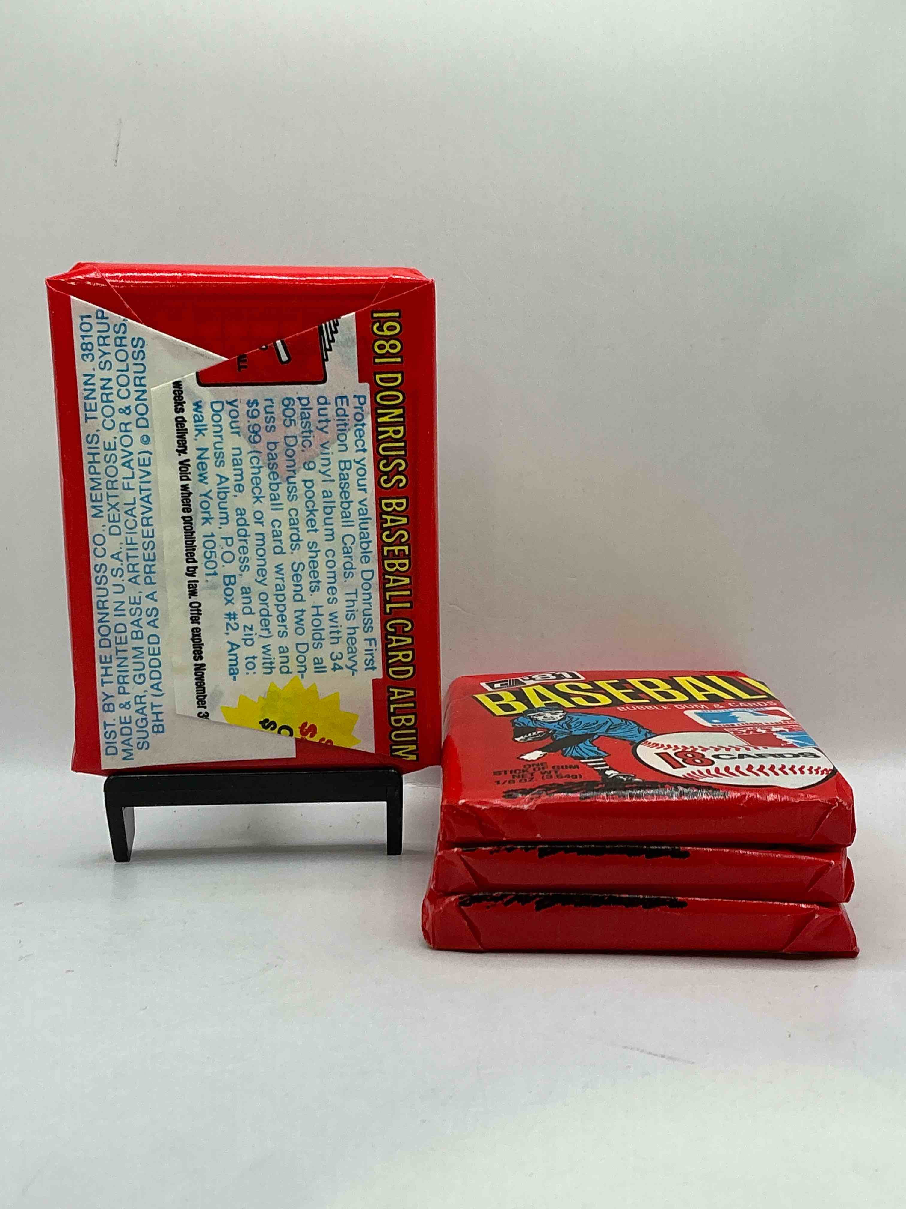 Condition photo showing New/Like New for Ultra Rare! 1981 Donruss Baseball Unopened Sports Cards Wax Pack, Direct From Original Retail Box! Search For Valuable Rickey Henderson #119 (PSA 10 $700+ Value) Nolan Ryan #260 (PSA 10$250+ Value), Tim Raines Rookie #538 (PSA 10 $250+ Value) & Way Too Many Other Valuable Cards To List! Super Hard To Find, Excellent Condition & Rare!