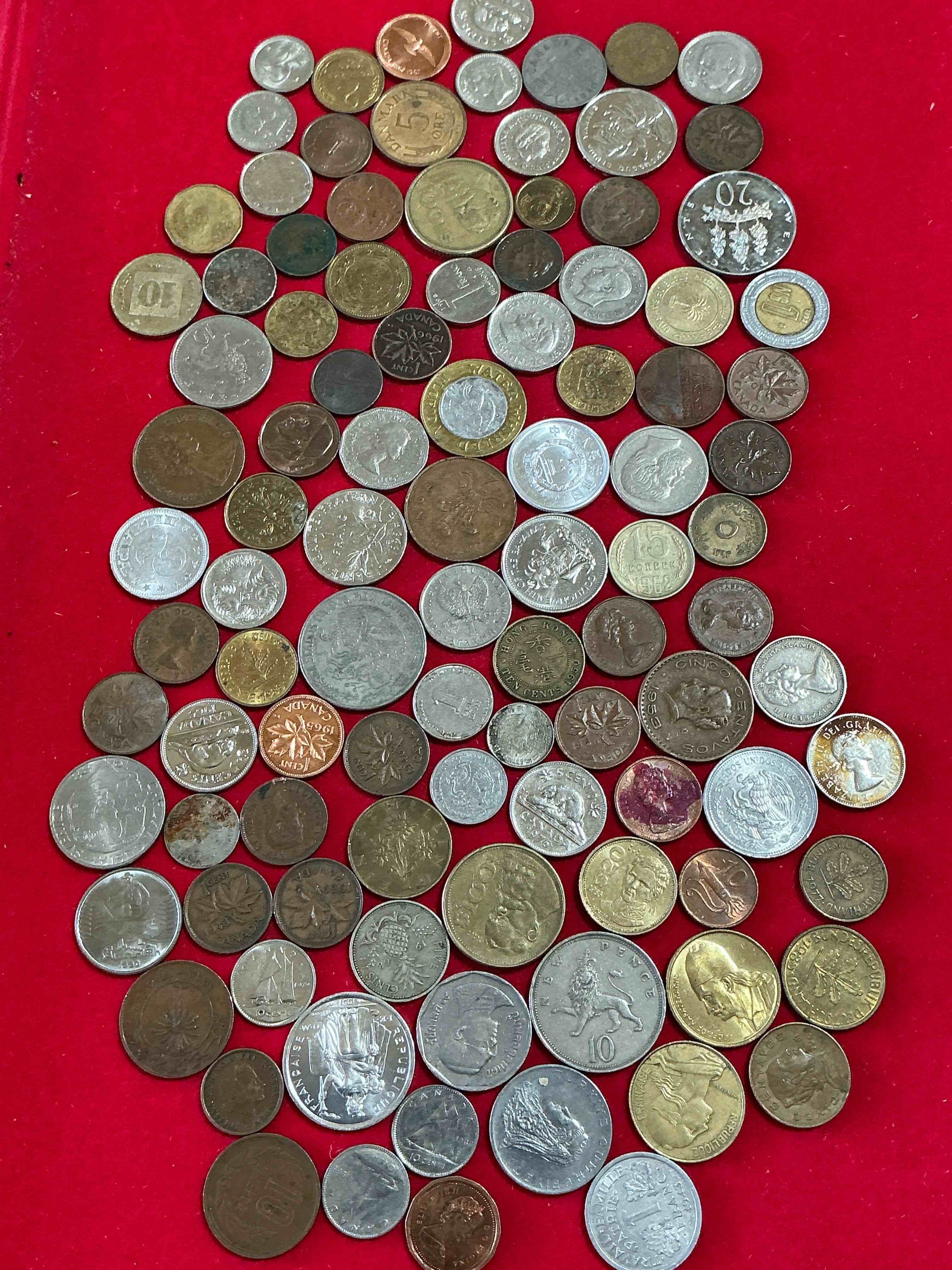 Condition photo showing Good Condition for World Coins, Antique & Vintage! Each Lot Is Unique! Many Different Years, Countries, Sizes & Exotic Places. This Cool Collection Of Antique Coins From Around The World Is Loads Of Fun! Have Fun Identifying Each Coin & Country As A Great Educational Tool! A Great Investment Too!