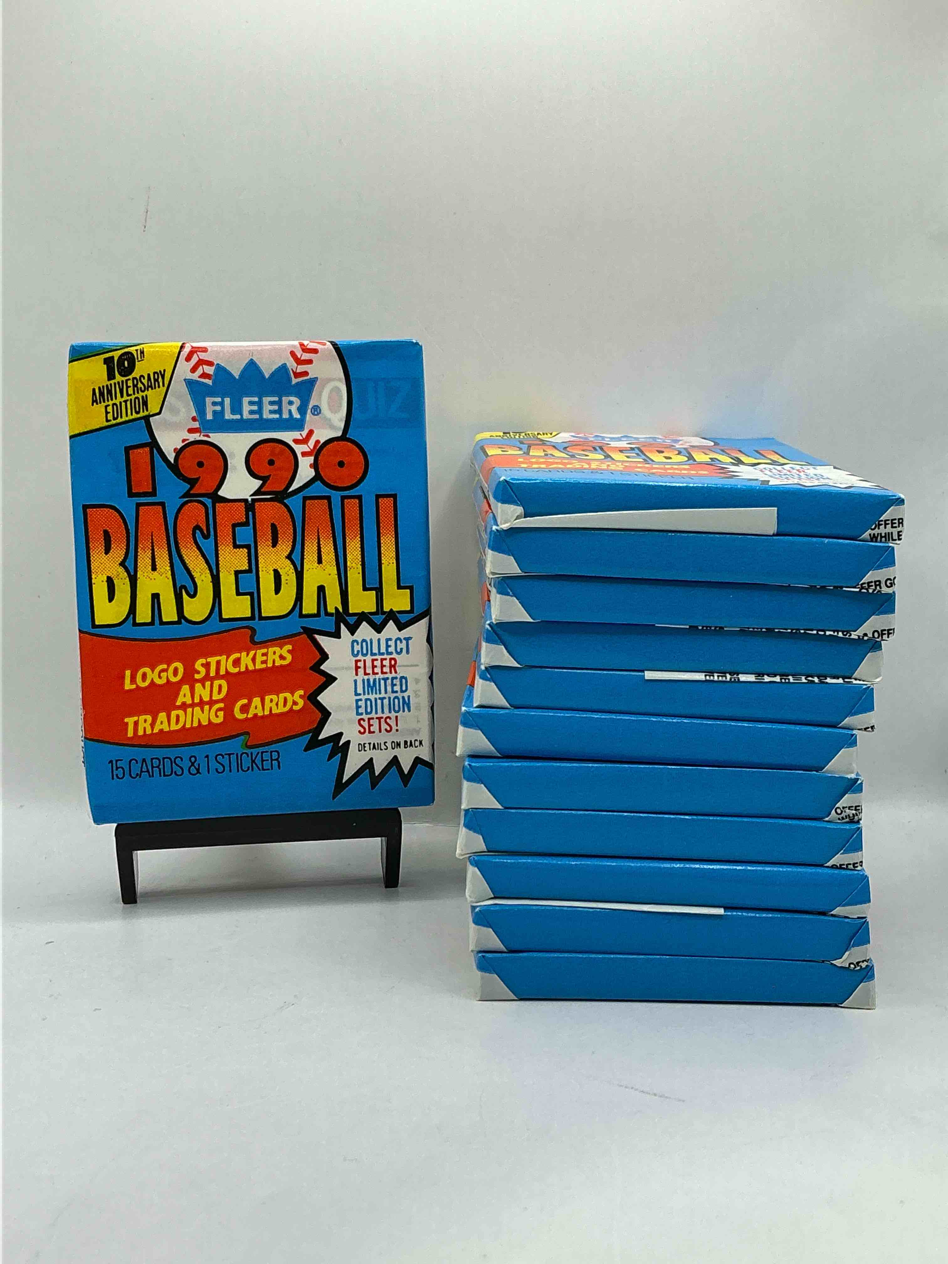 Vintage Baseball! Awesome 1990 Fleer Baseball Unopened Sports Card Wax Packs!Direct From Original Box! Search For Valuable Collectible Ken Griffey Jr Cards!