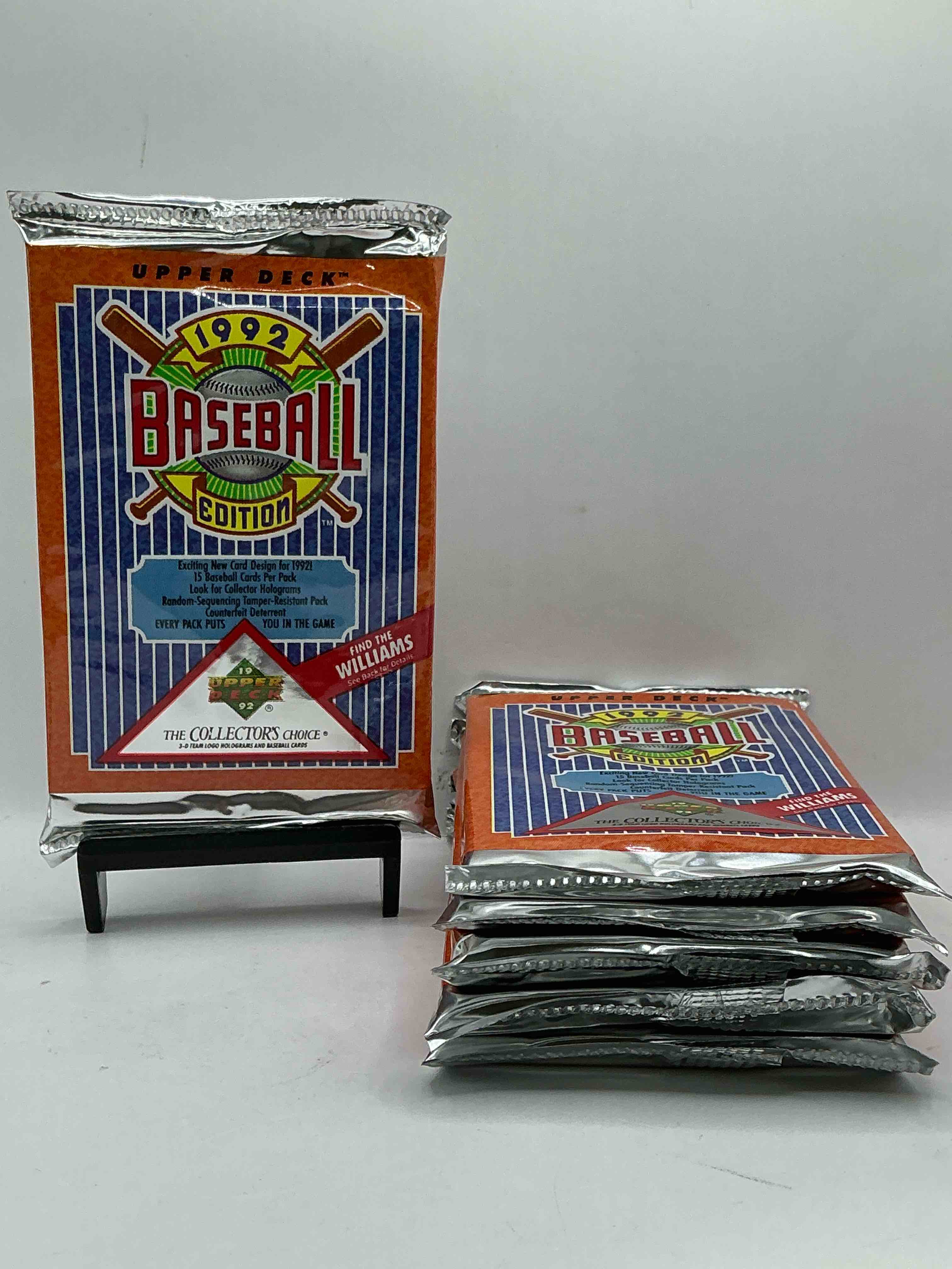 1992 Upper Deck Baseball Sealed Sports & Collectible Card Pack, Direct From Original Sealed Retail Case! Search For Ultra Rare & Valuable Ted Williams & Johnny Bench Signed Insert Cards As Well As Deion Sanders, Ken Griffey Jr., Nolan Ryan & So Much More!