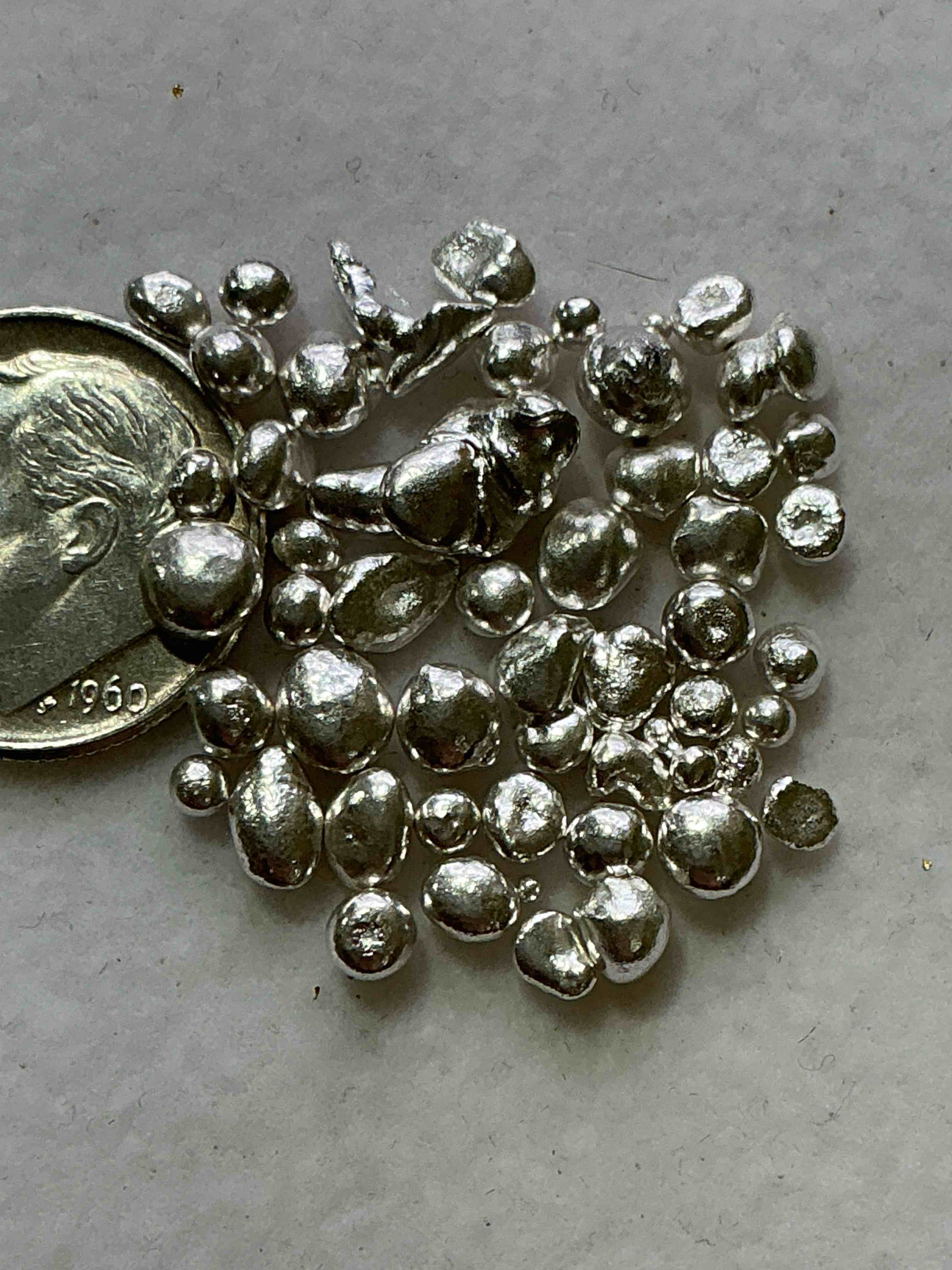 Condition photo showing New/Like New for Silver Nuggets! .999 US Fine Silver, In Small Nugget Form! Total Weight Of All Nuggets In Lot Approximately 6 Grams, Bid Is Per Nugget! A Cool Way To Invest In Fine US Silver! Includes Collector Capsule!