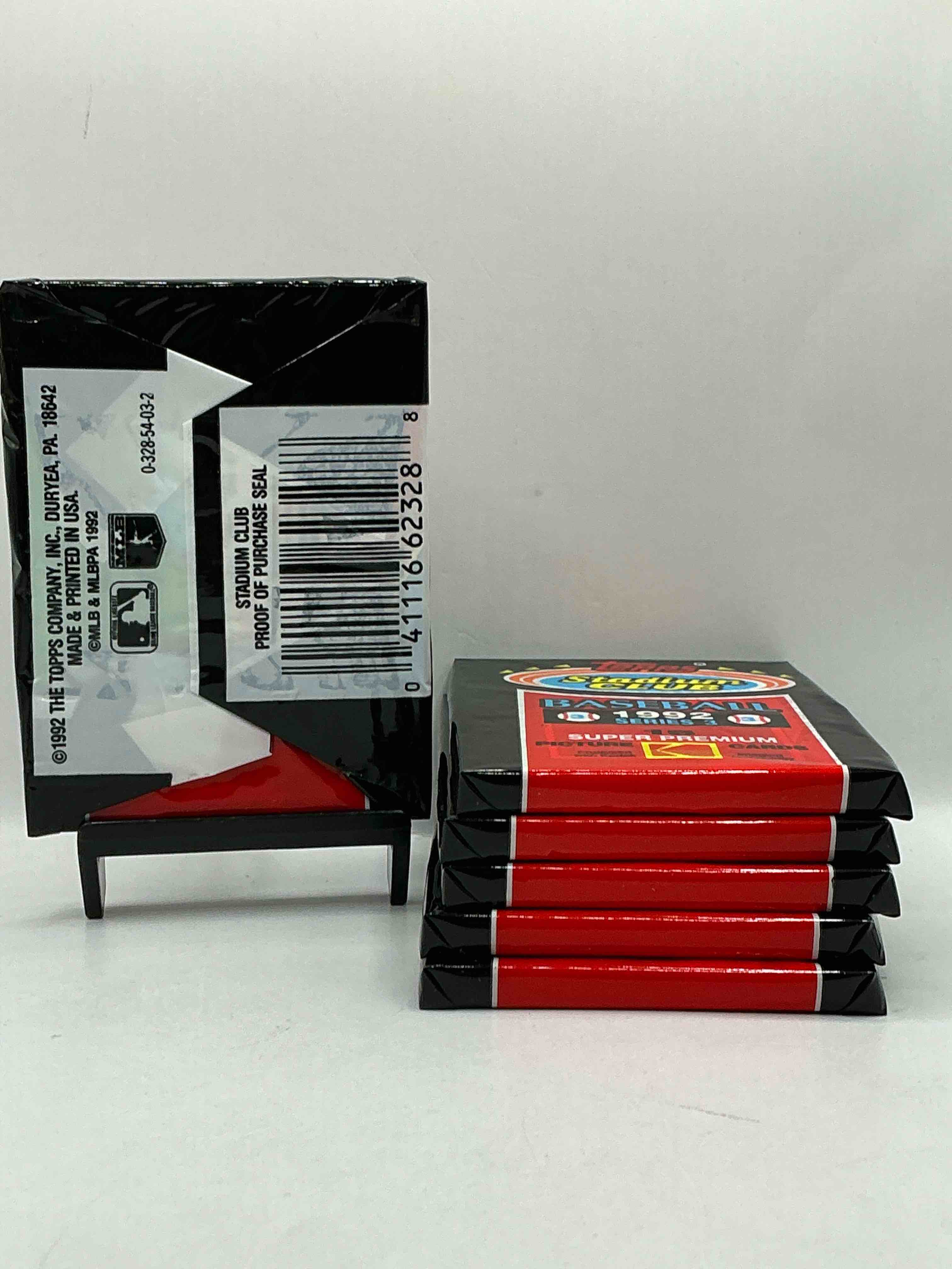 Condition photo showing New/Like New for Ken Griffey Jr!? Frank Thomas!? Baseball Insanity! 1992 Topps Stadium Club Baseball Series III Unopened Packs, Direct From Box! 15 Premium Baseball Cards In Each Pack! Search For Griffey Jr, Nolan Ryan, Frank Thomas & So Much More!Search For 1980's Stars & Hall Of Famers!