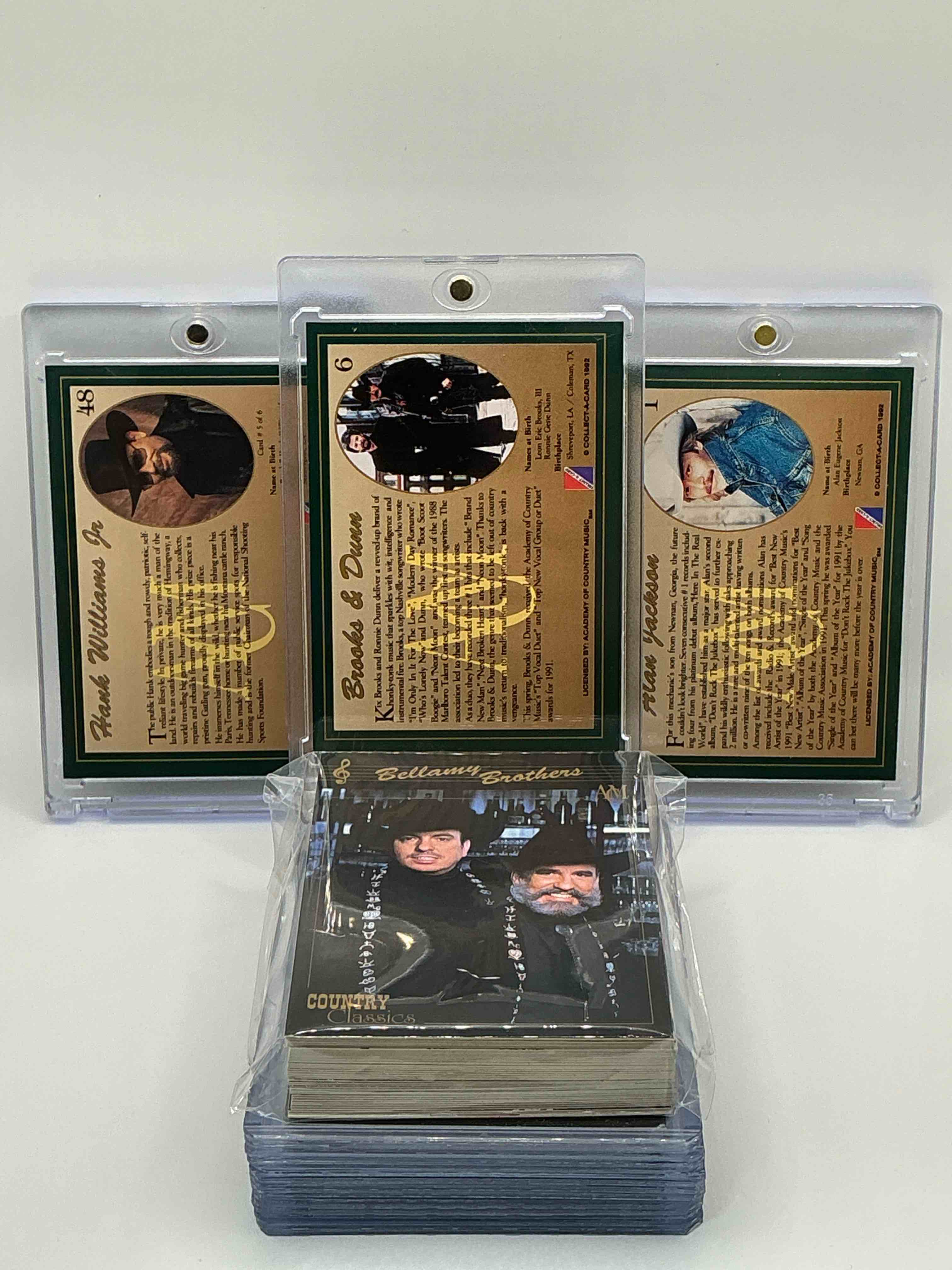 Condition photo showing New/Like New for Hank Williams Jr! Brooks & Dunn! Allen Jackson! WOW! Country Classics Series I Collector’s Cards! Originally Wrapped 1992 Collector’s Cards Set, 100 Cards Includes! Limited Edition, Grab Them While You Can!