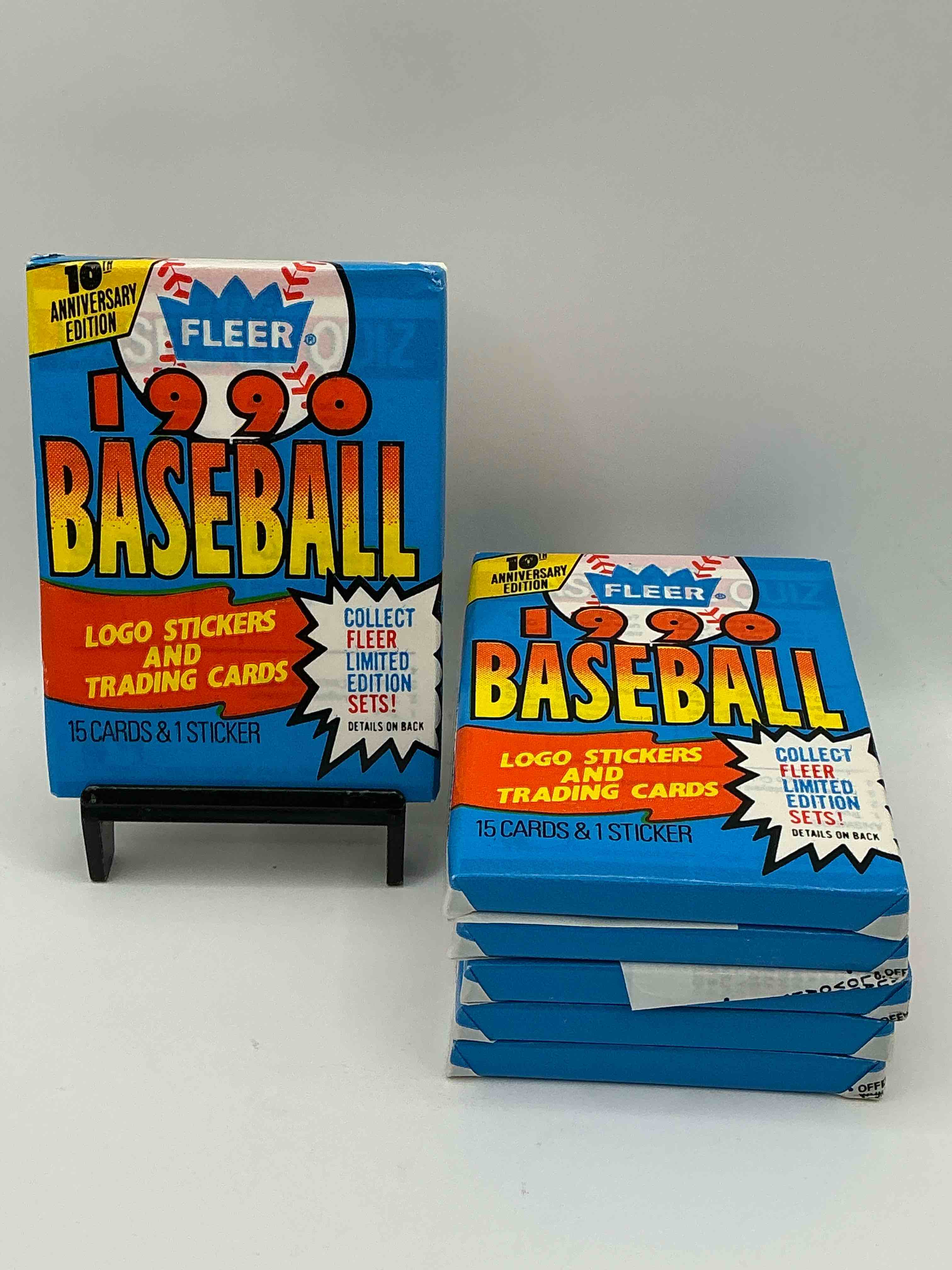 Vintage Baseball! Awesome 1990 Fleer Baseball Unopened Sports Card Wax Packs!Direct From Original Box! Search For Valuable Collectible Ken Griffey Jr Cards!