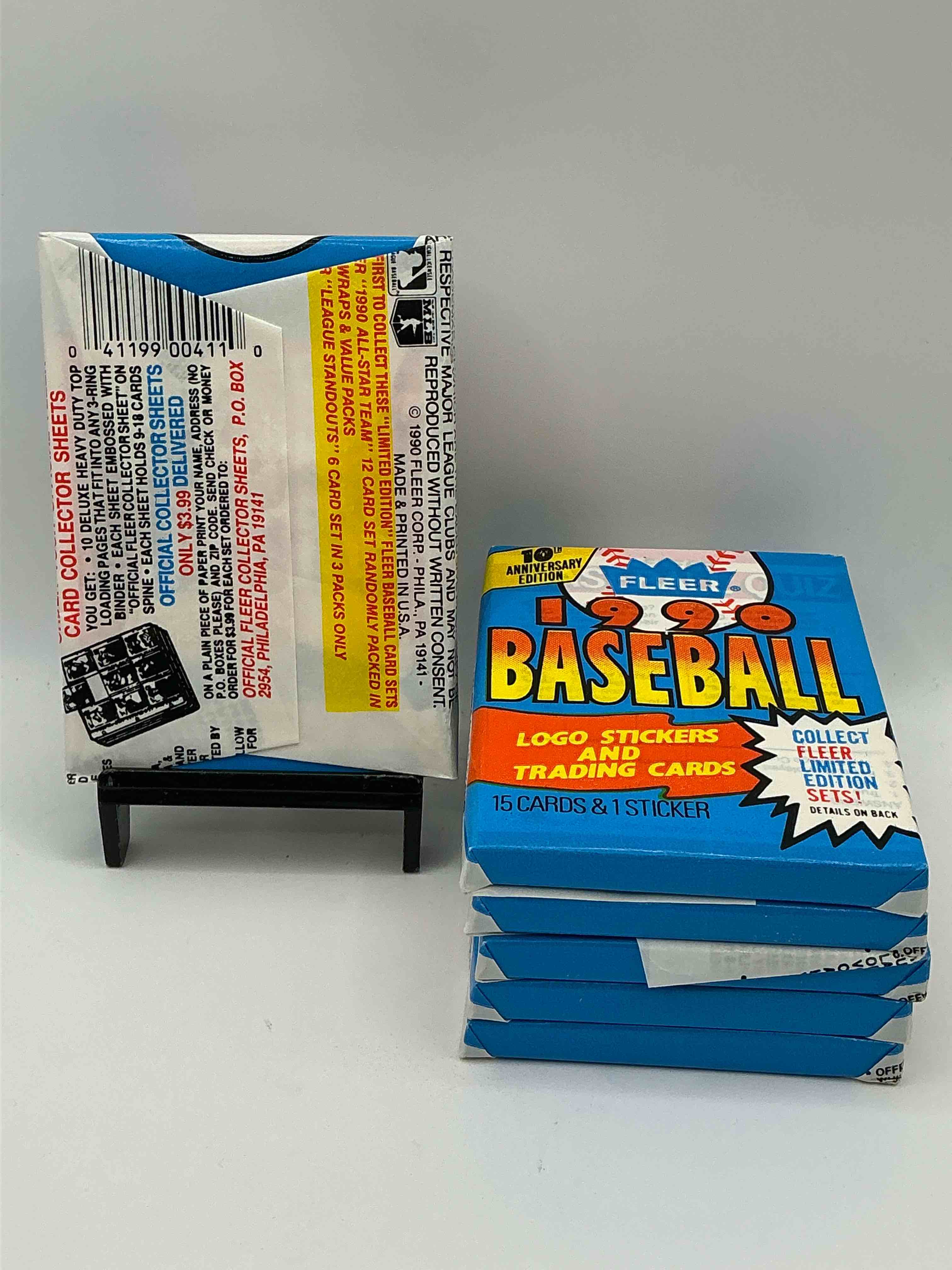 Condition photo showing New/Like New for Vintage Baseball! Awesome 1990 Fleer Baseball Unopened Sports Card Wax Packs!Direct From Original Box! Search For Valuable Collectible Ken Griffey Jr Cards!