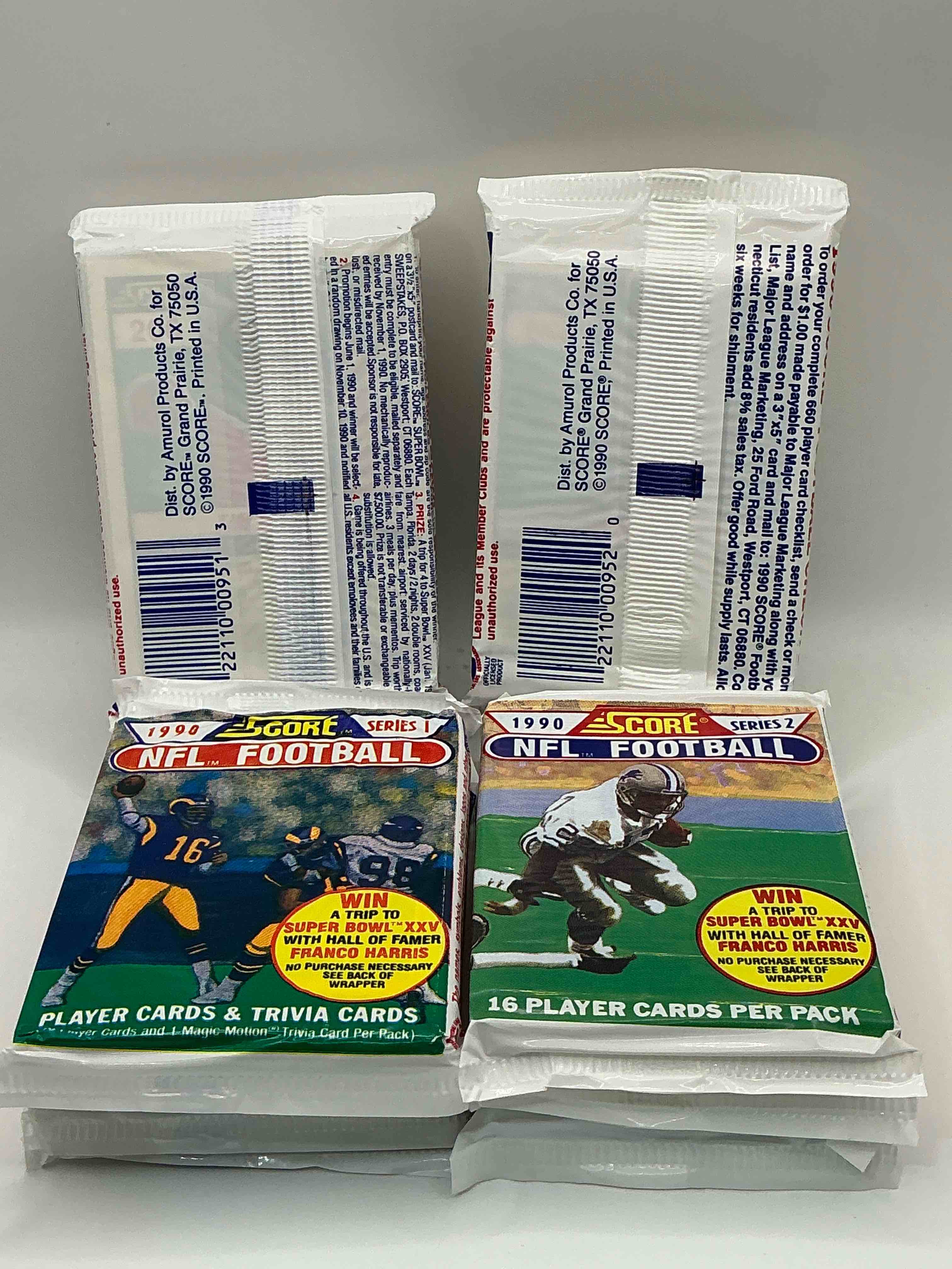 Condition photo showing New/Like New for Emmitt Smith Rookie!? In Perfect Condition Worth Hundreds! 1990 Score Football Unopened Collectible Sports Card Packs Series I & II! Direct From Original Box! Look For Valuable Emmitt Smith Rookie Cards! Let The Search Begin!