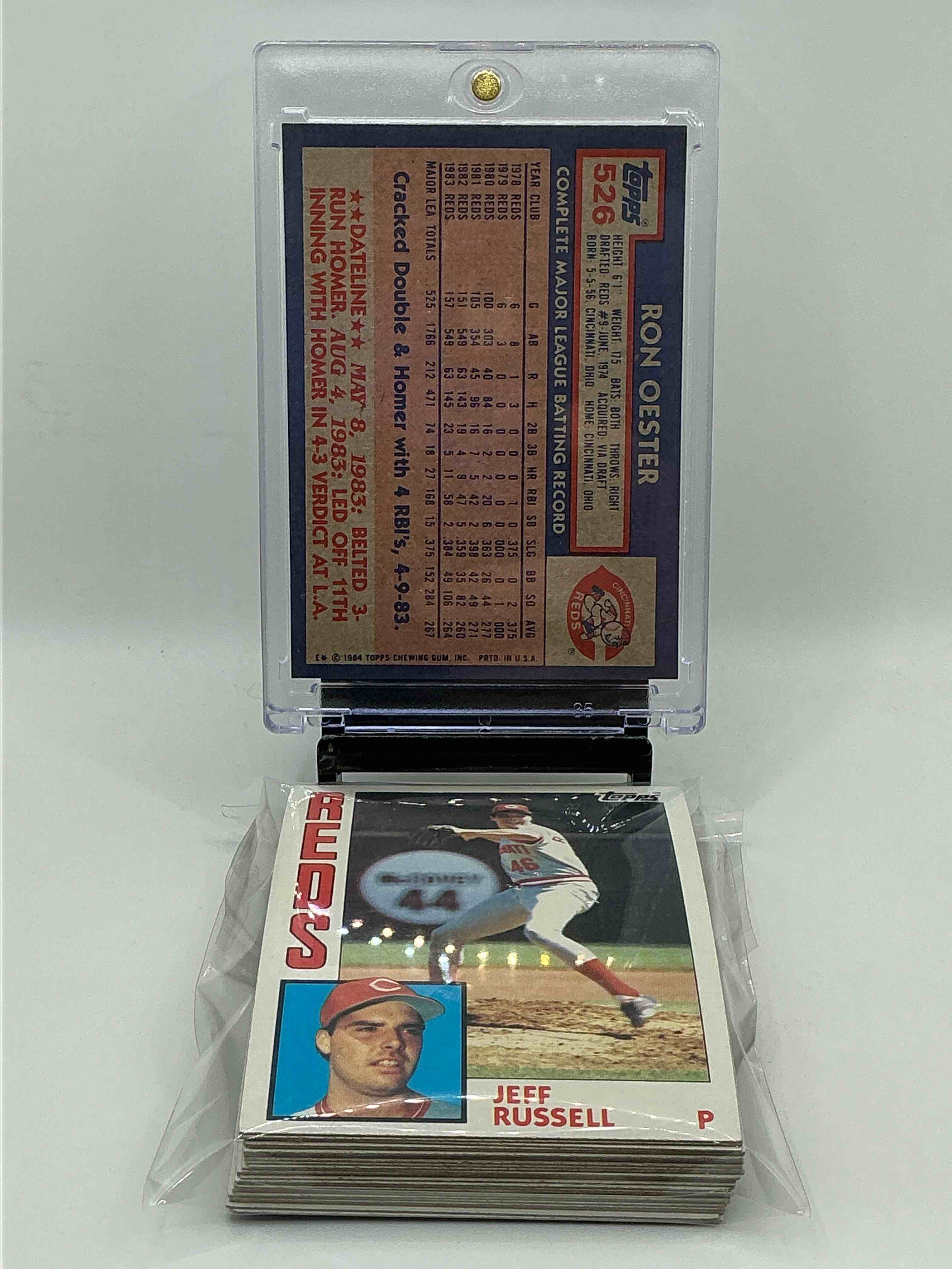 Condition photo showing New/Like New for 1984 Reds Team Set! 27 Card Reds Set! Dave Concepcion, Cesar Cedeno, Ron Oester & More! Reds Fans Rejoice!