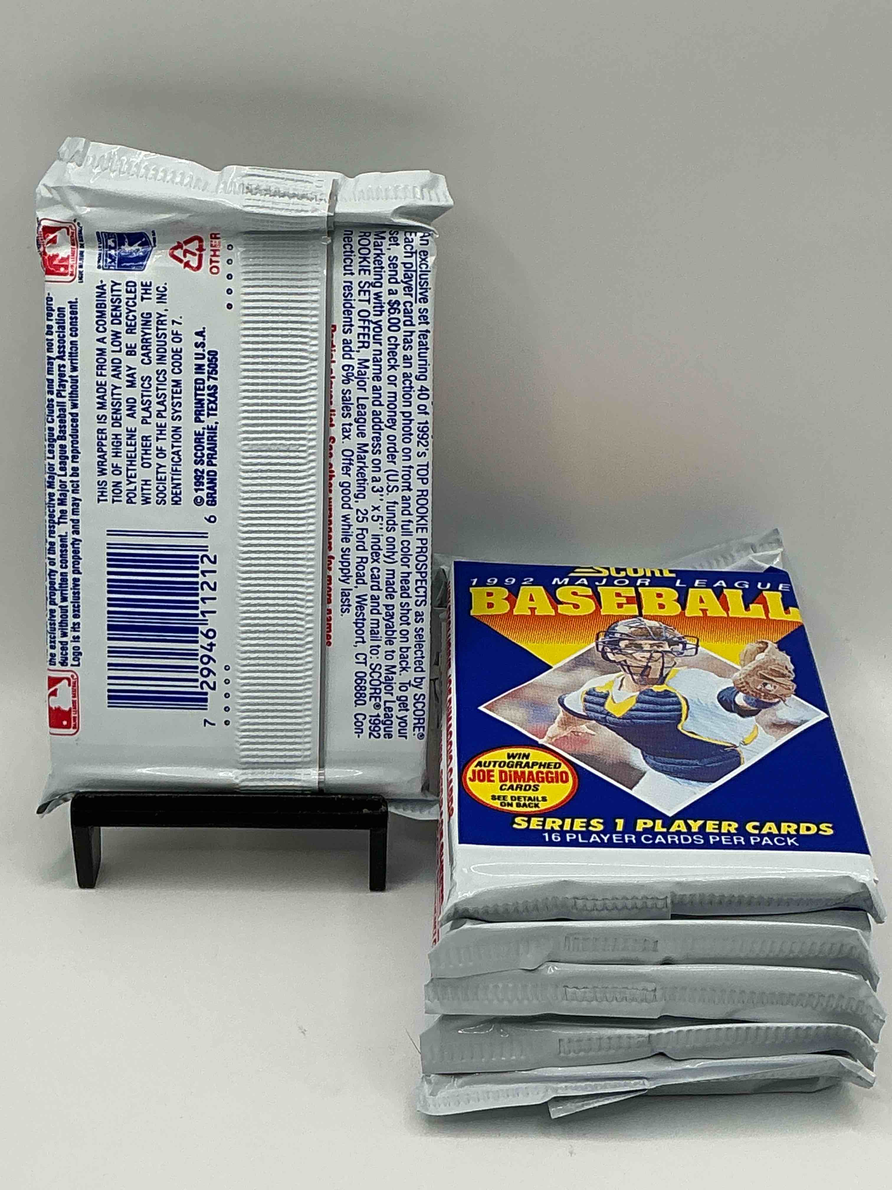 Condition photo showing New/Like New for Joe DiMaggio Autograph!? 2,495 Joe DiMaggio Randomly Inserted Signature Cards In The Packs From This Year! 1992 Score Baseball Pack Craziness, 16 Cards In Each Pack! See What You Get!