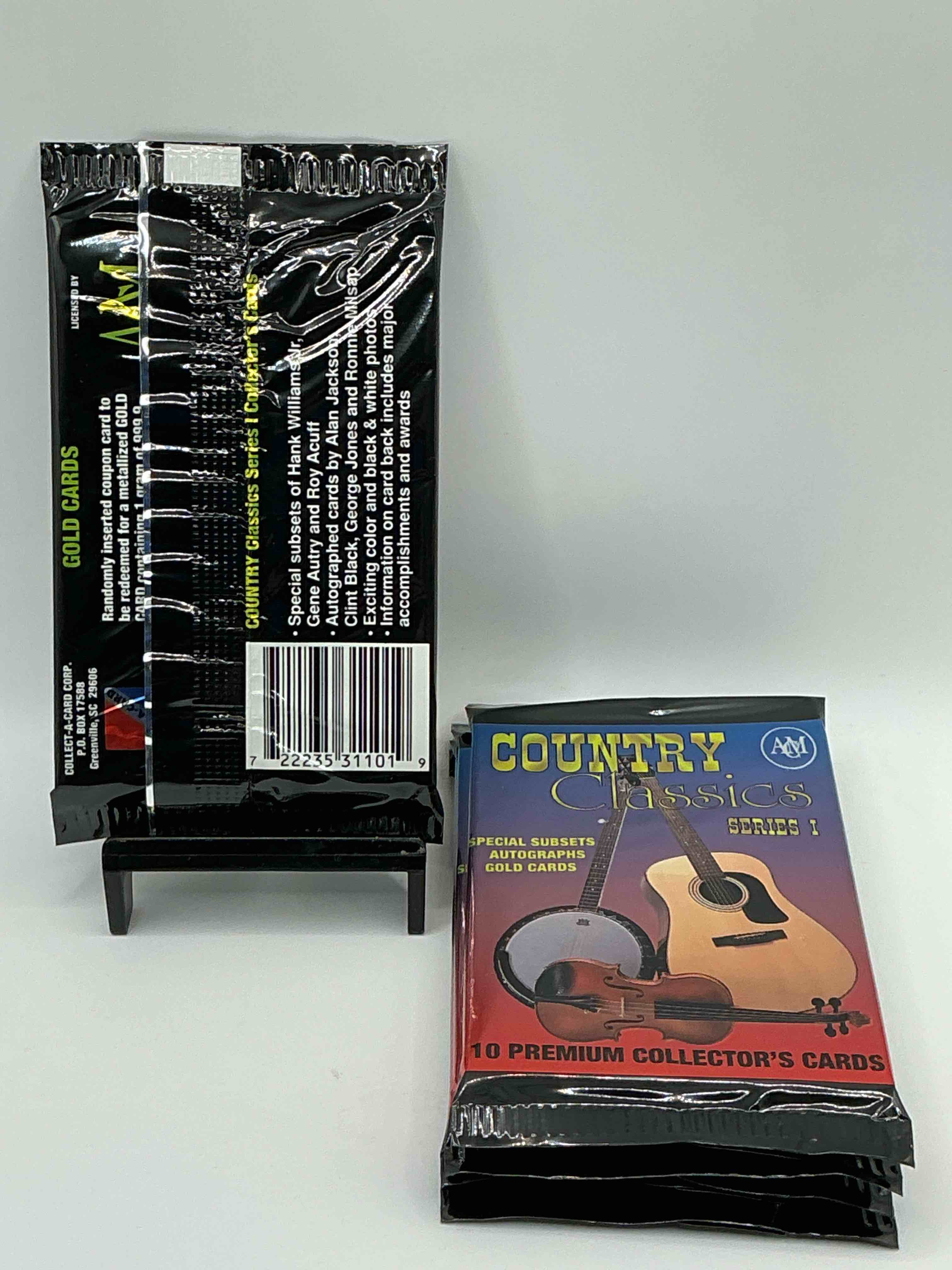 Condition photo showing New/Like New for Alan Jackson Autograph!? George Jones Autograph!? Hank Williams Jr! Brooks & Dunn! Allen Jackson! WOW! Country Classics Series I Collector’s Cards! 1992 Collector’s Country Cards Limited Edition, Grab Them While You Can! Look For Autos & Legends, 10 Cards Per Pack!