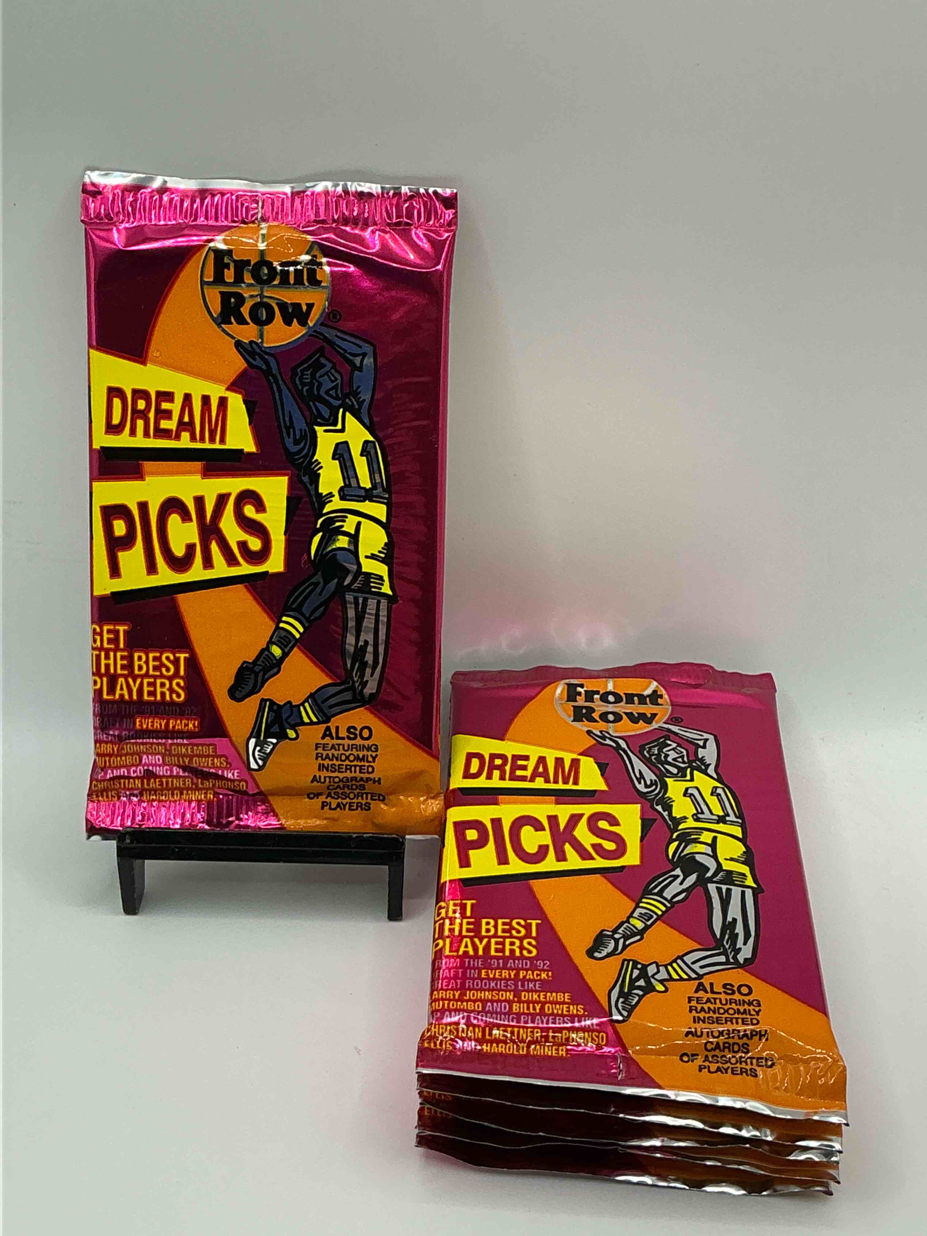 1991 Throwback Rarity! Here's Something You've Probably NEVER Seen! 1991 Front Row College Basketball / NBA Unopened Sealed Packs, Direct From Sealed Original Retail Case! Includes Randomly Inserted Rare Autograph Cards! Front Row Was The “Original" College Jersey Card Packs Back In The Day & Has Long Been Defunct. These Cards Are Becoming Serious Collector Items Due To Their Scarcity. These Things Are Serious Rare! Own Some Great Sports Card History & Something You'll Rarely See Again!