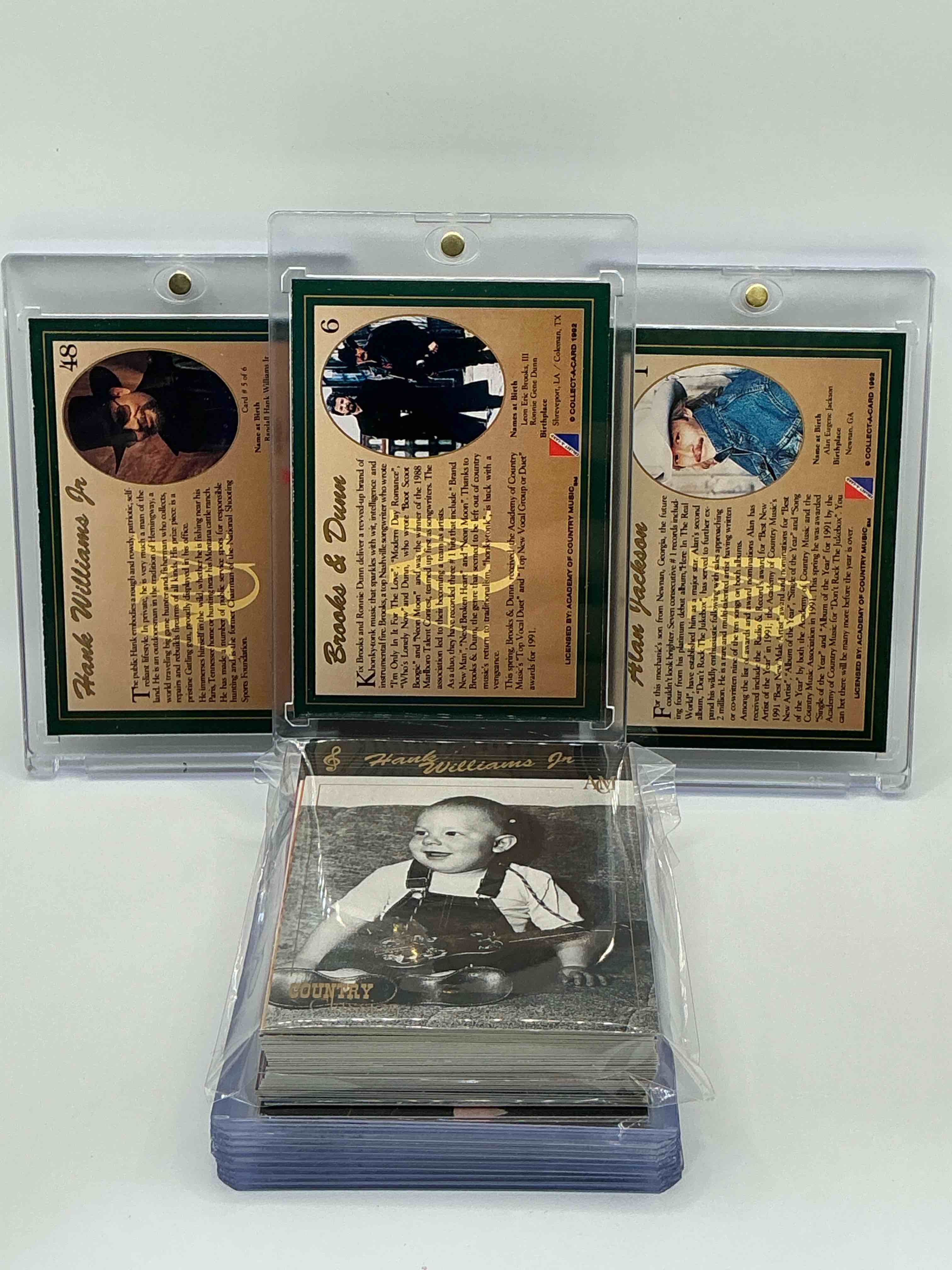 Condition photo showing New/Like New for Hank Williams Jr! Brooks & Dunn! Allen Jackson! WOW! Country Classics Series I Collector’s Cards! Originally Wrapped 1992 Collector’s Cards Set, 100 Cards Includes! Limited Edition, Grab Them While You Can!