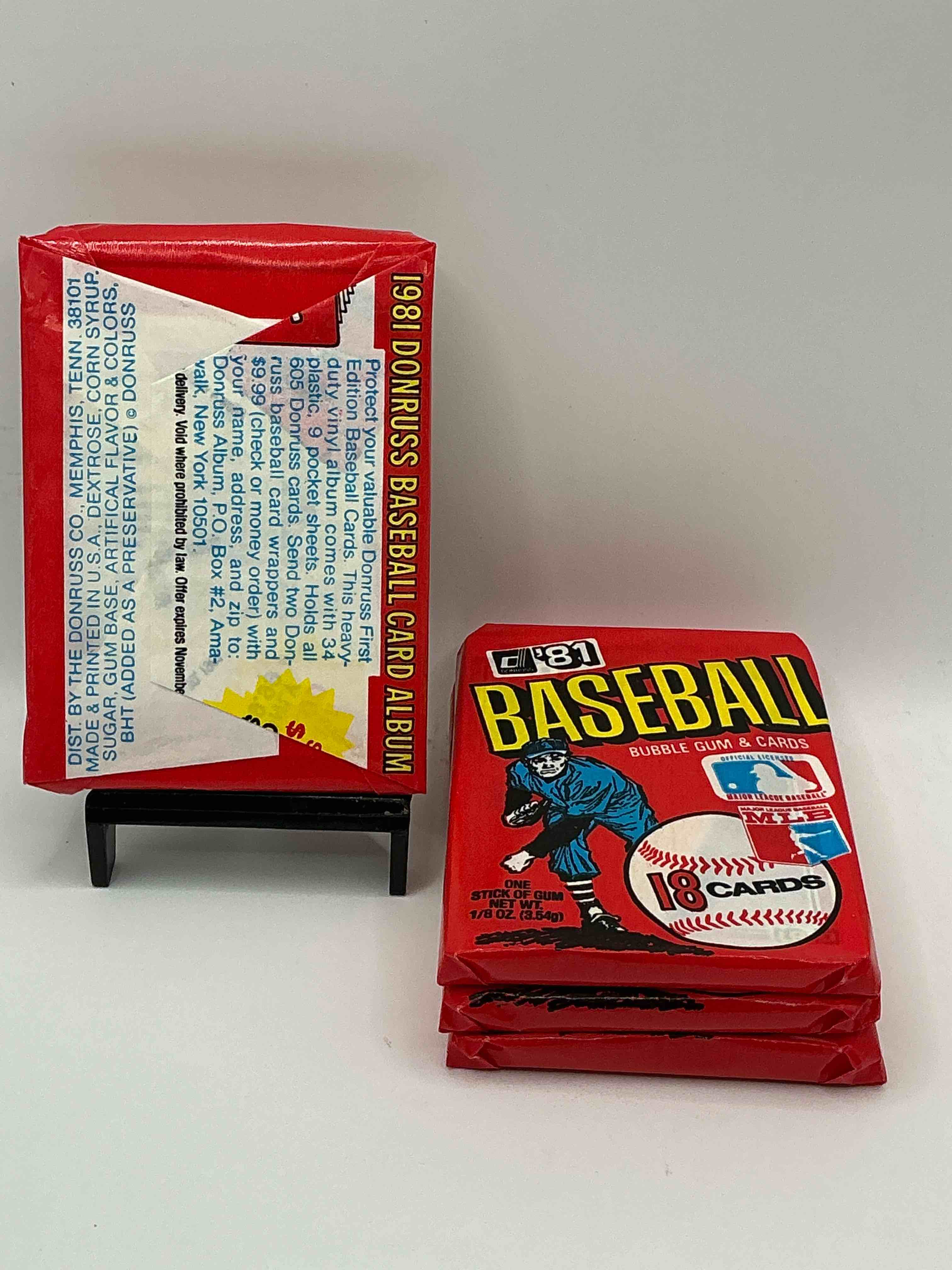 Condition photo showing New/Like New for Ultra Rare! 1981 Donruss Baseball Unopened Sports Cards Wax Pack, Direct From Original Retail Box! Search For Valuable Rickey Henderson #119 (PSA 10 $700+ Value) Nolan Ryan #260 (PSA 10$250+ Value), Tim Raines Rookie #538 (PSA 10 $250+ Value) & Way Too Many Other Valuable Cards To List! Super Hard To Find, Excellent Condition & Rare!