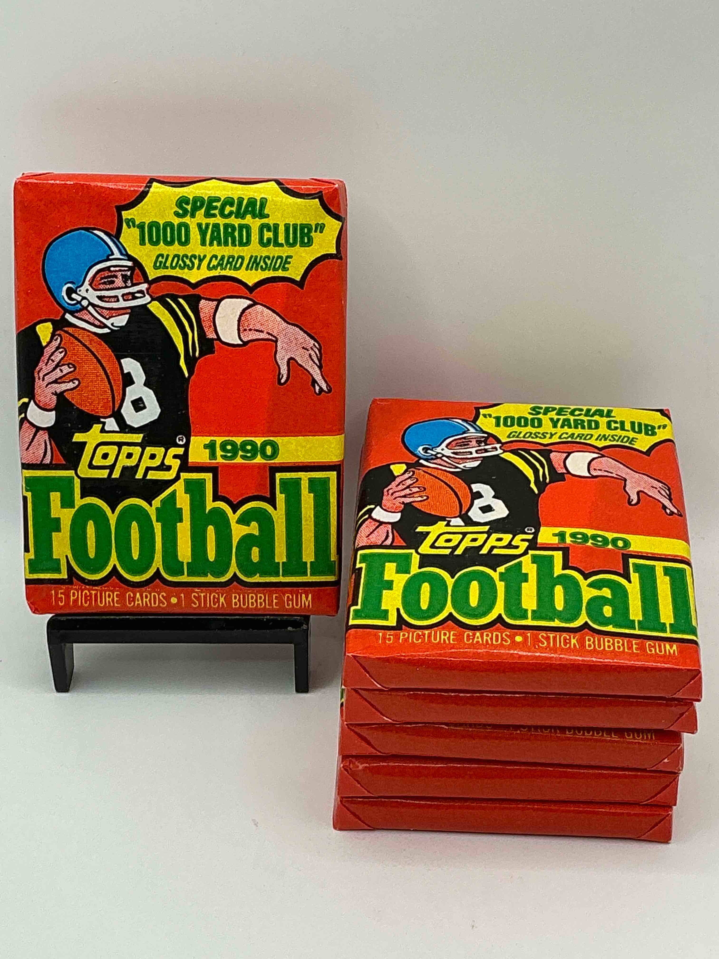 The Last Year Of Football Wax! Joe Montana, Emmitt Smith & Barry Sanders!? 1990 Topps Football Unopened Sports Card Wax Pack, Direct From Original Retail Box! Getting Hard To Find! Search For Early Barry Sanders & Jerry Rice & So Much More!