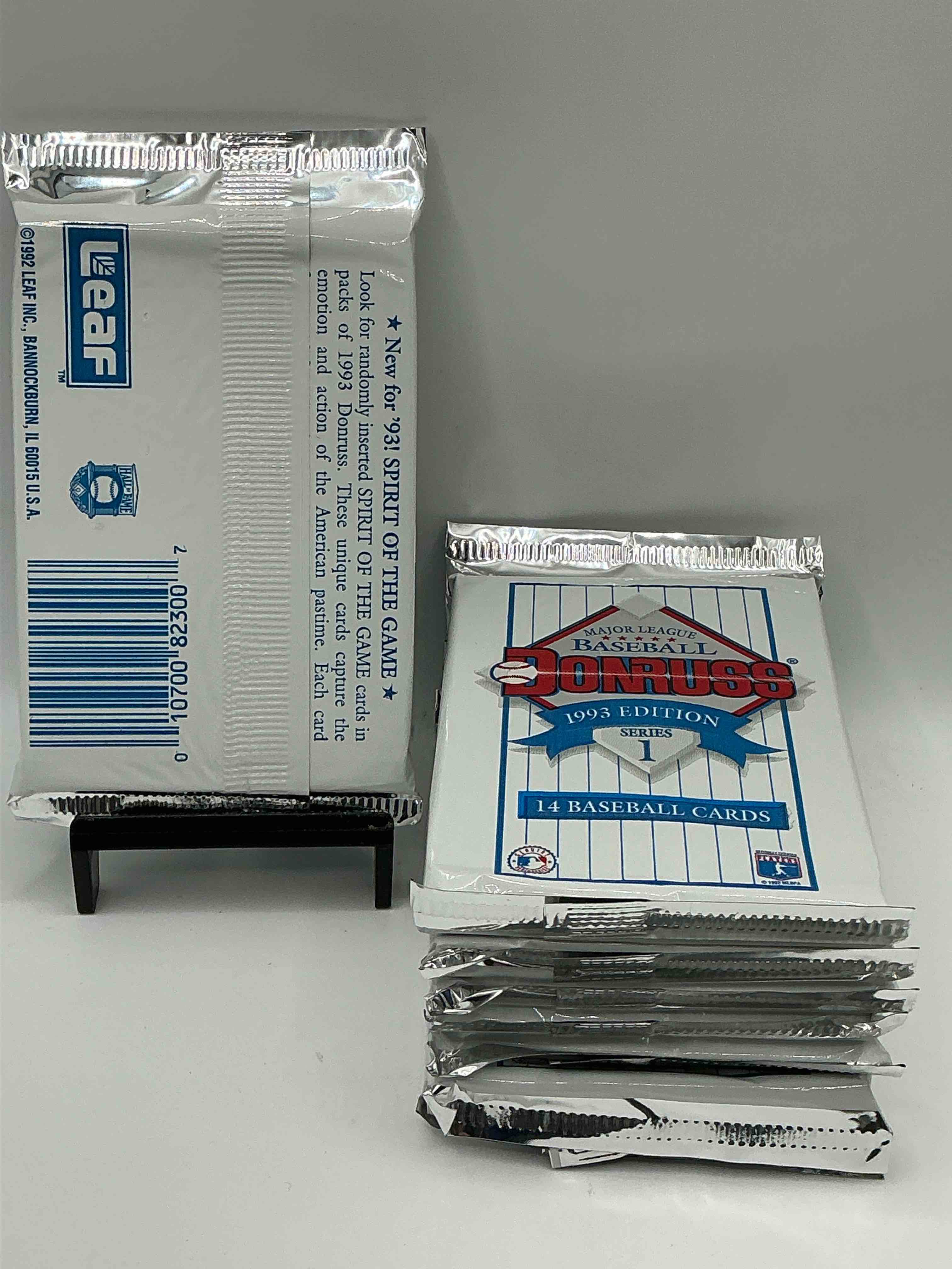 Condition photo showing New/Like New for Great Year! 1993 Donruss Baseball Unopened Baseball Card Packs, Direct From Original Sealed Retail Case! Search For Valuable Rated Rookie Cards From Chipper Jones (PSA 10 $150+) & Mike Piazza, Early Ken Griffey Jr. & So Much More!