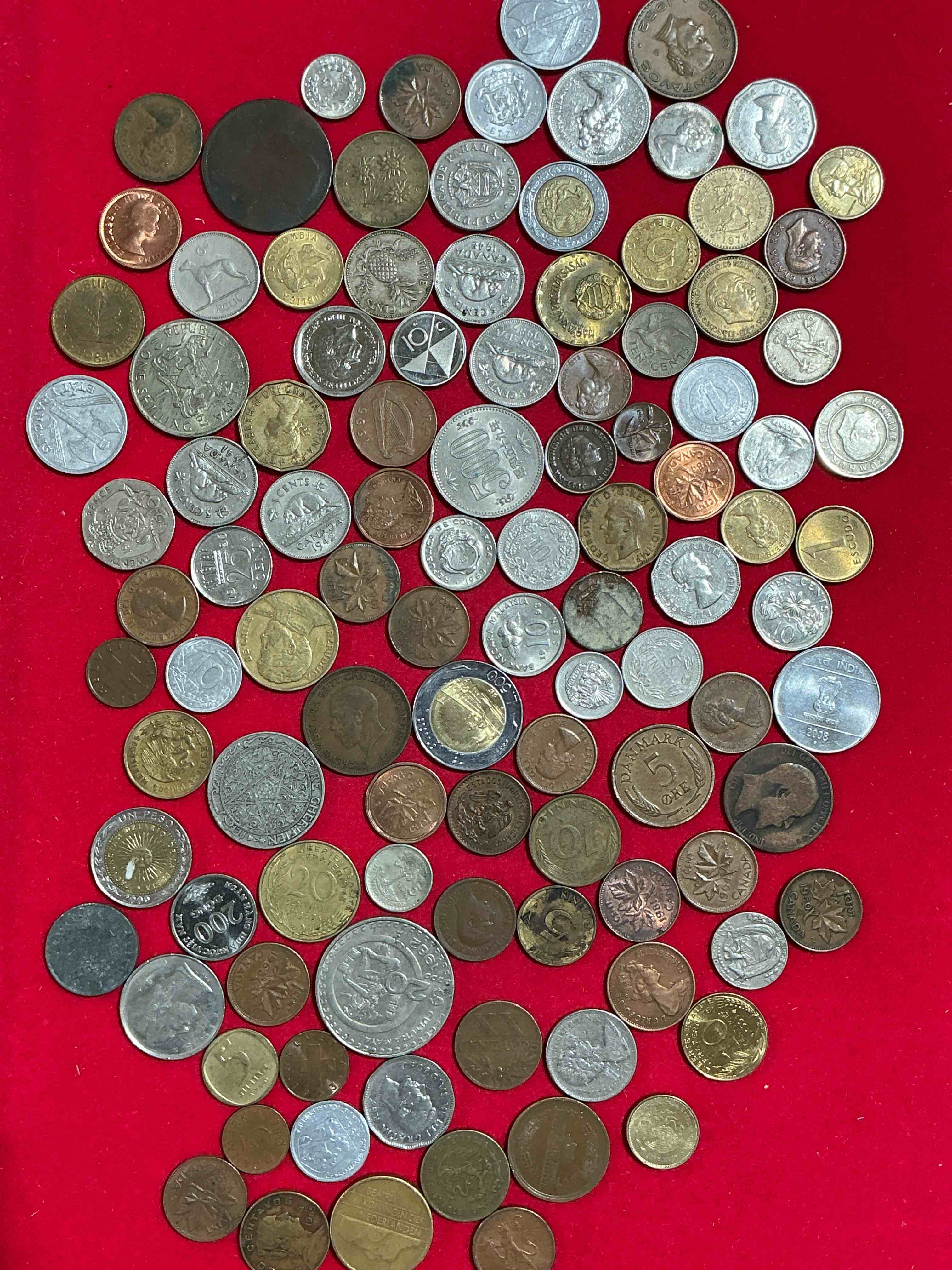 Condition photo showing Good Condition for World Coins, Antique & Vintage! Each Lot Is Unique! Many Different Years, Countries, Sizes & Exotic Places. This Cool Collection Of Antique Coins From Around The World Is Loads Of Fun! Have Fun Identifying Each Coin & Country As A Great Educational Tool! A Great Investment Too!