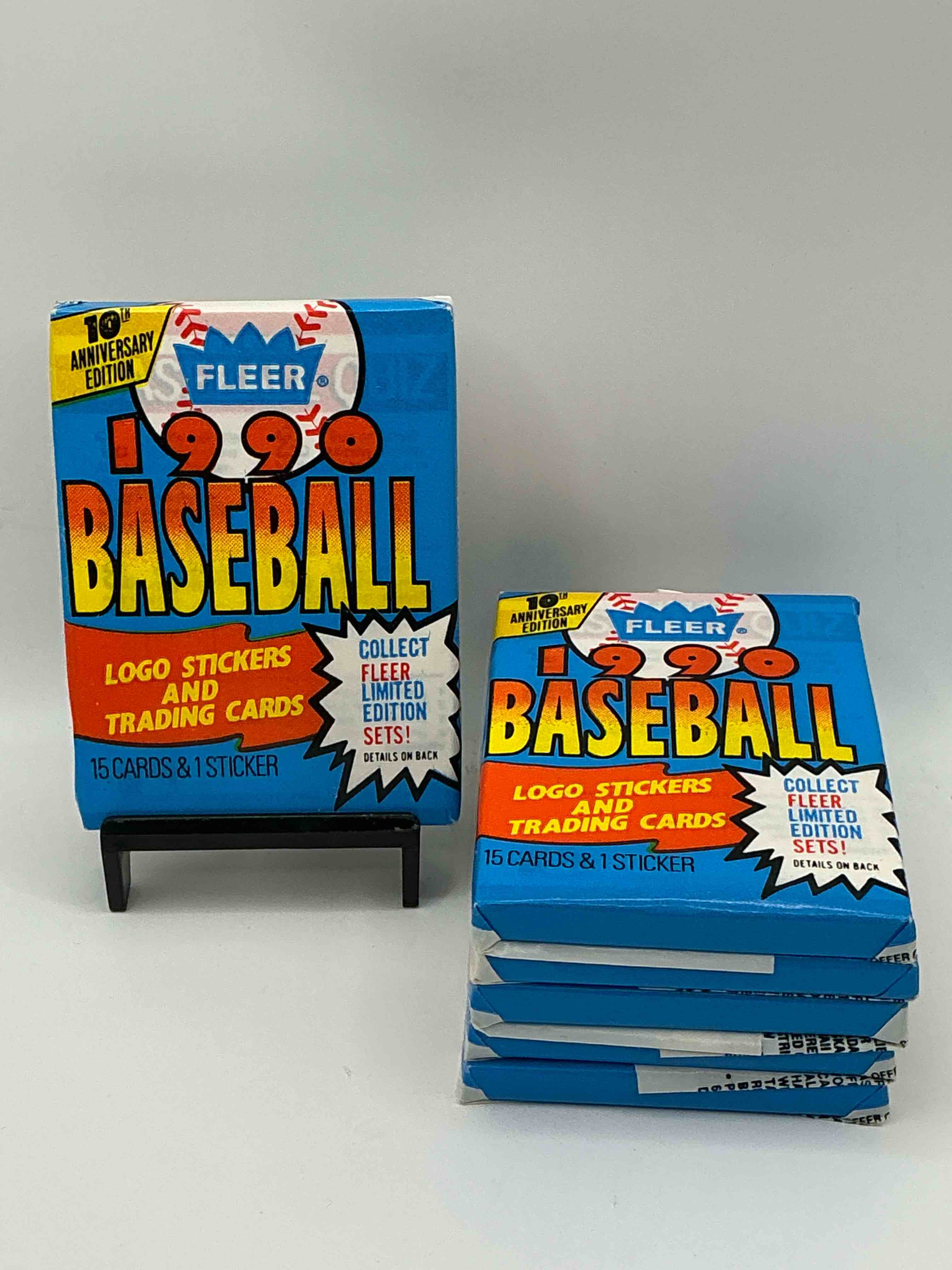 Vintage Baseball! Awesome 1990 Fleer Baseball Unopened Sports Card Wax Packs!Direct From Original Box! Search For Valuable Collectible Ken Griffey Jr Cards!