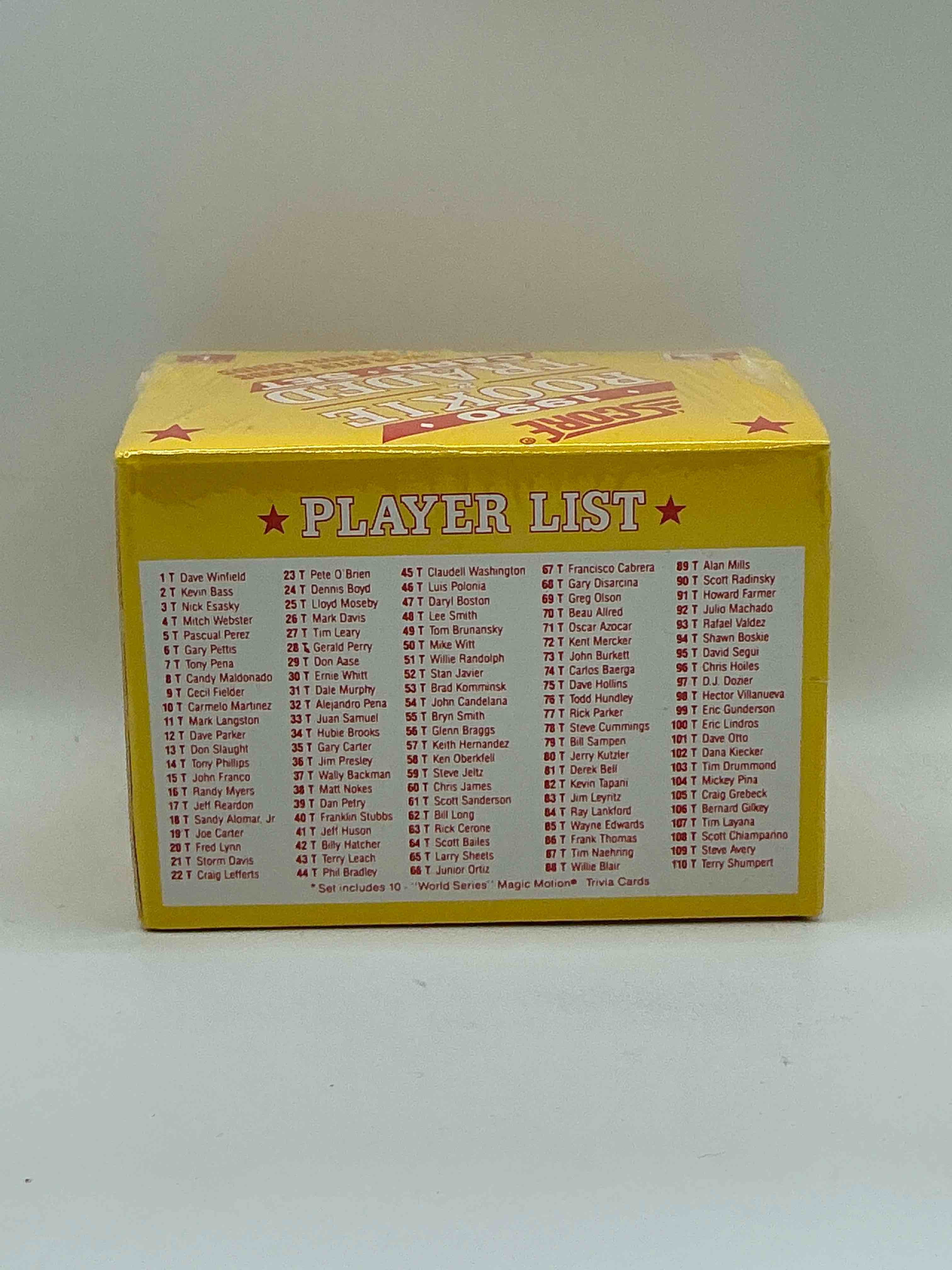 Condition photo showing New/Like New for 1990 Score Baseball Rookies & Traded Box! Unopened Straight From Box! These Packs Are Loaded With Awesome Cards! Some Cards To Search For Are Frank Thomas, Dave Winfield & More!
