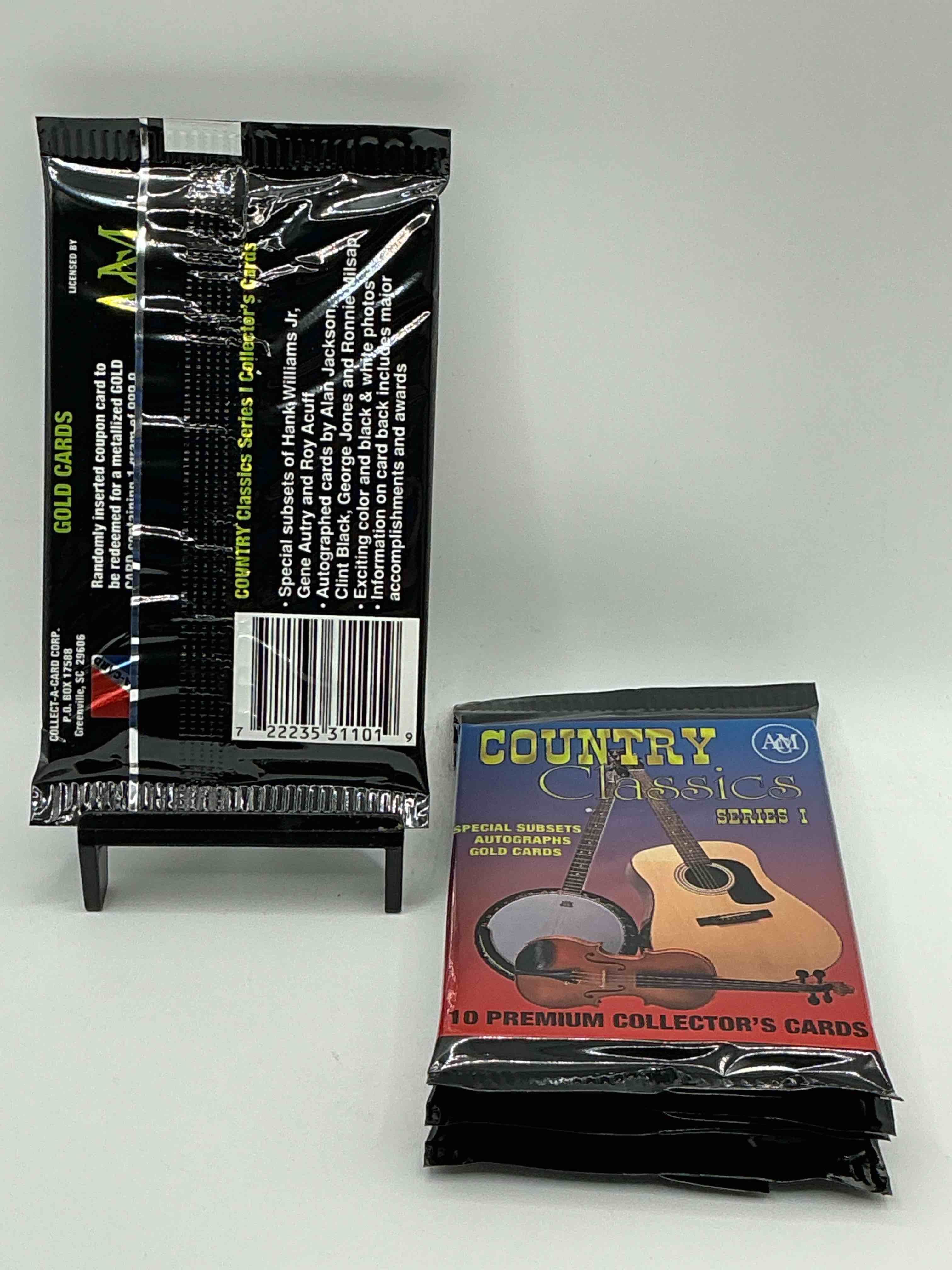 Condition photo showing New/Like New for Alan Jackson Autograph!? George Jones Autograph!? Hank Williams Jr! Brooks & Dunn! Allen Jackson! WOW! Country Classics Series I Collector’s Cards! 1992 Collector’s Country Cards Limited Edition, Grab Them While You Can! Look For Autos & Legends, 10 Cards Per Pack!