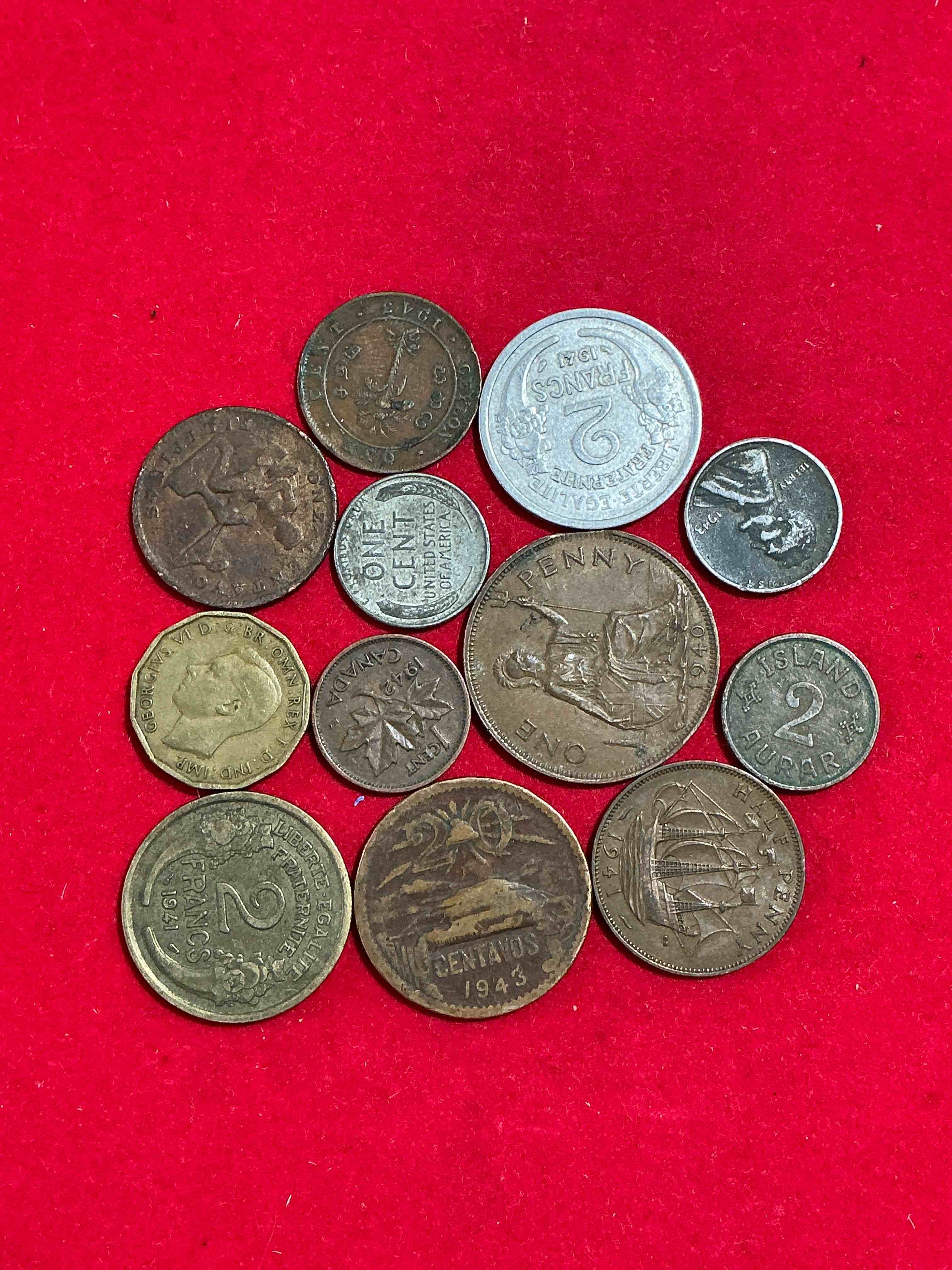 Condition photo showing Good Condition for World War Two Buffs Rejoice! Up For Auction Is An Awesome Collection Of World War II Era Coins (1939-1945) From Around The World! Really Hard To Collect & Find In One Place! Really Cool Pieces Of History!