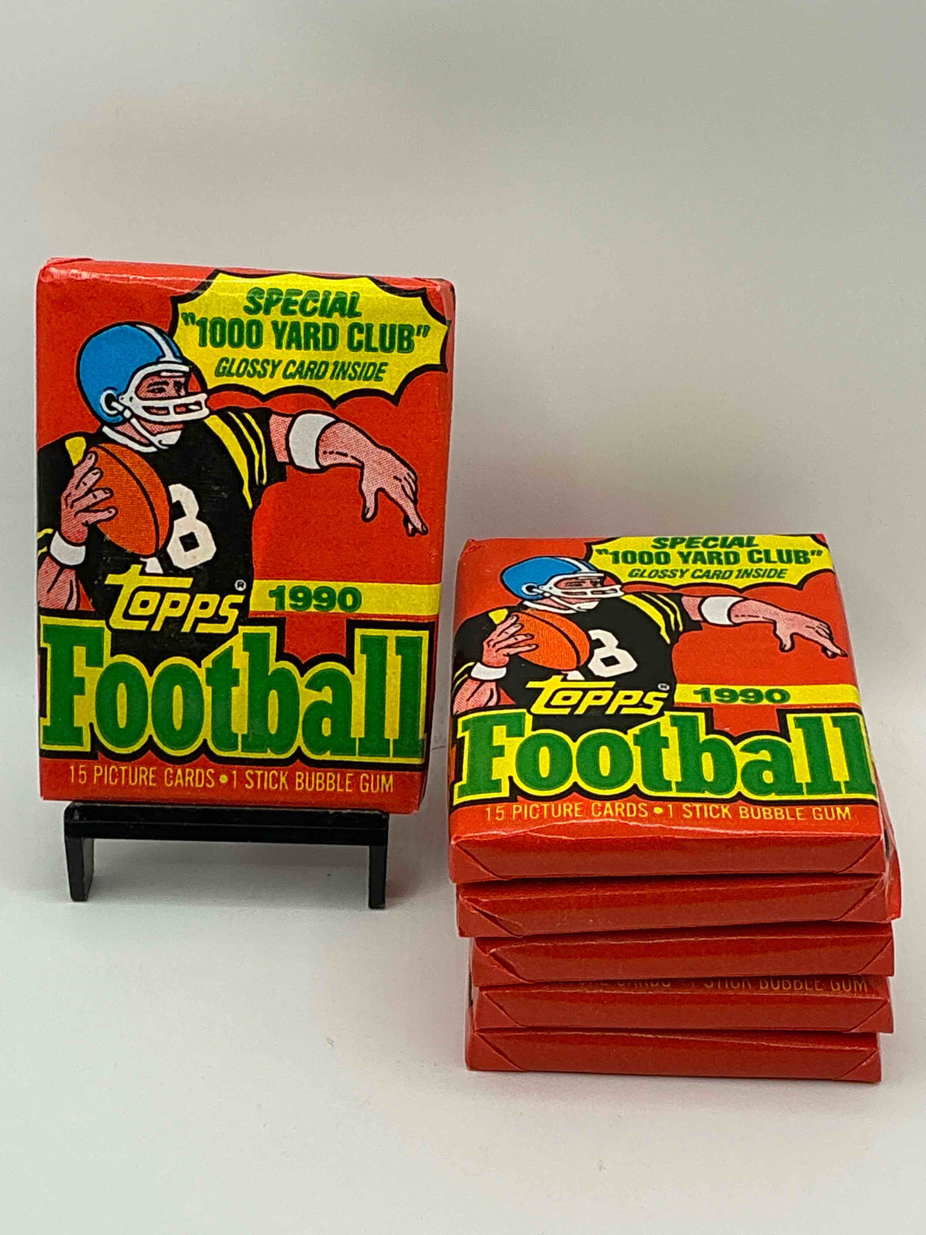 The Last Year Of Football Wax! Joe Montana, Emmitt Smith & Barry Sanders!? 1990 Topps Football Unopened Sports Card Wax Pack, Direct From Original Retail Box! Getting Hard To Find! Search For Early Barry Sanders & Jerry Rice & So Much More!