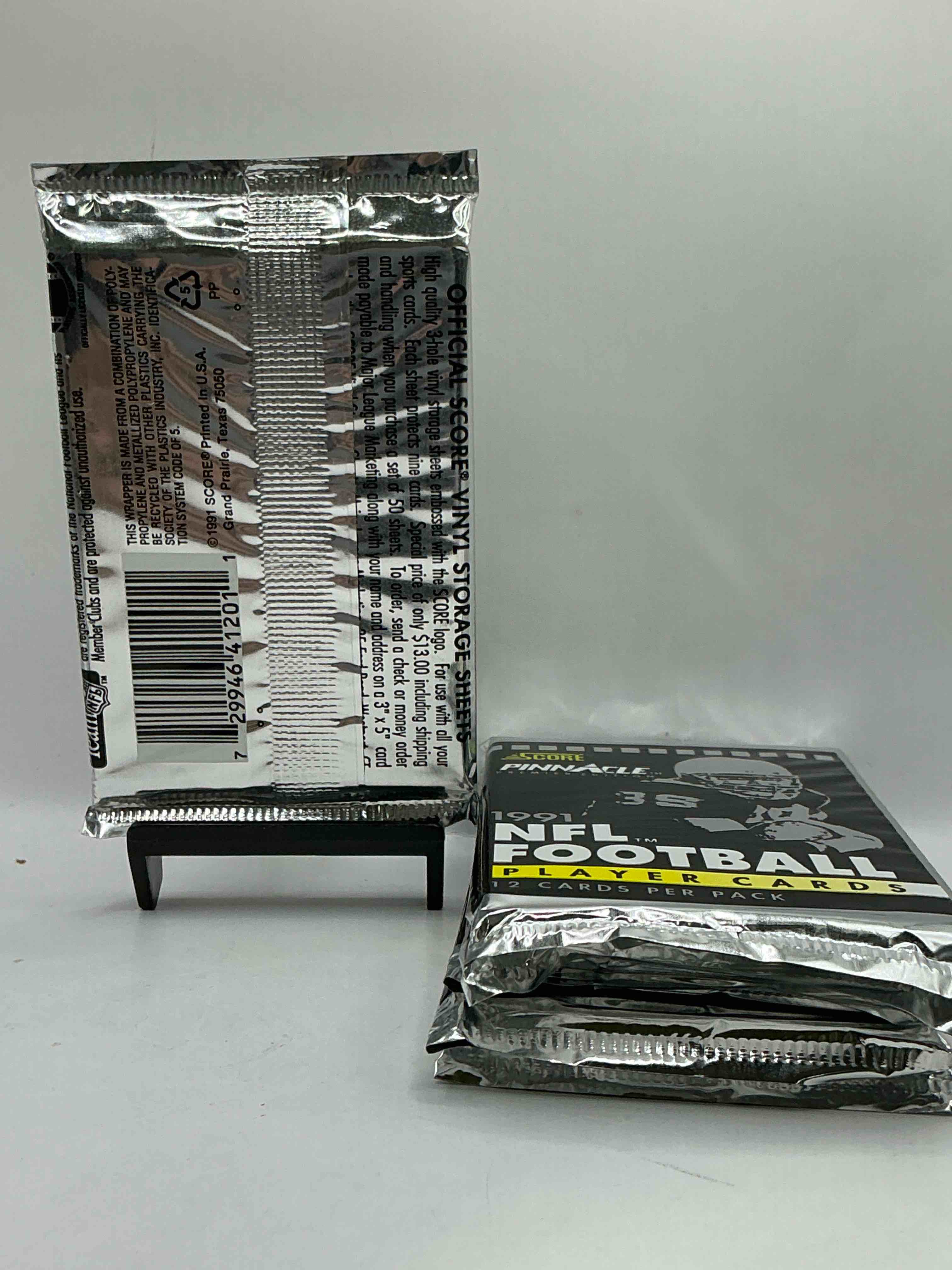 Condition photo showing New/Like New for 1991 Pinnacle Premier Edition Score Unopened Sports Card Packs Direct From Original Box! Search For Valuable Emmitt Smith Cards & Other Stars!