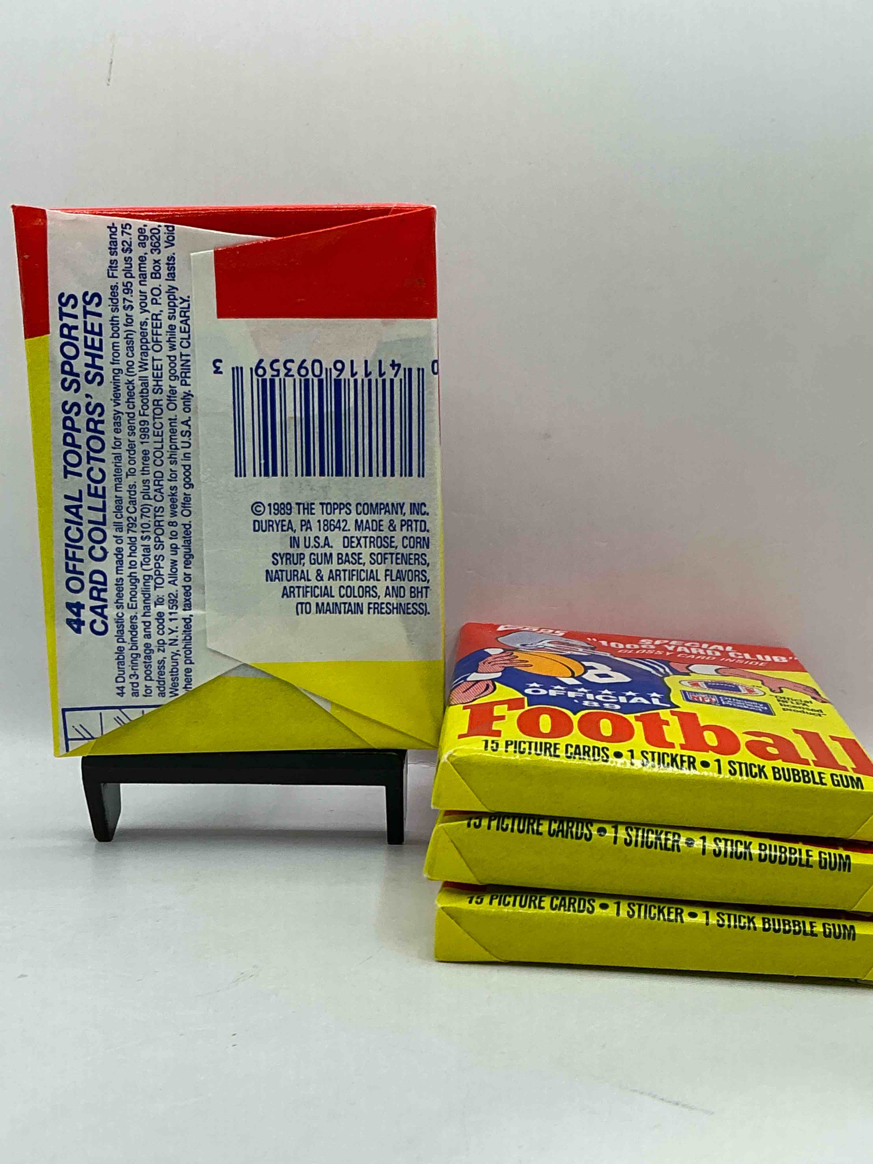 Condition photo showing New/Like New for 1989 Topps Football Unopened Sports Card Wax Packs! Straight From Original Box!Search For Deion Sanders Rookie Cards! Along With Valuable Jerry Rice, Bo Jackson & Other 80's Stars!