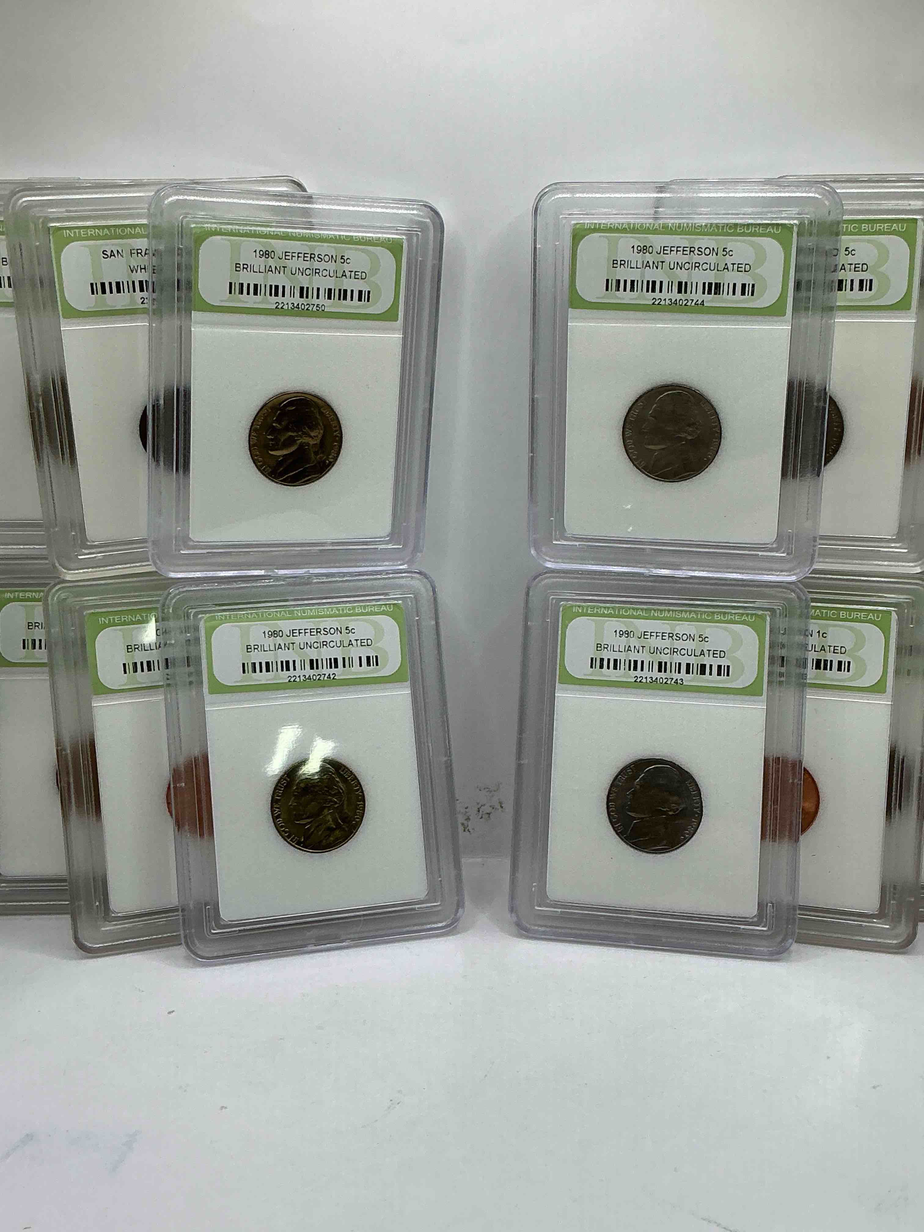 Condition photo showing Good Condition for Collector's Dream! 12 Different Rare, Slabbed U.S. Collector Coins In Certified/Catalogued Protective Slab Cases! A Great Way to Build An Incredible Collection Of Protected, Rare U.S. Coins! Great For The Coin Fan & Collector!