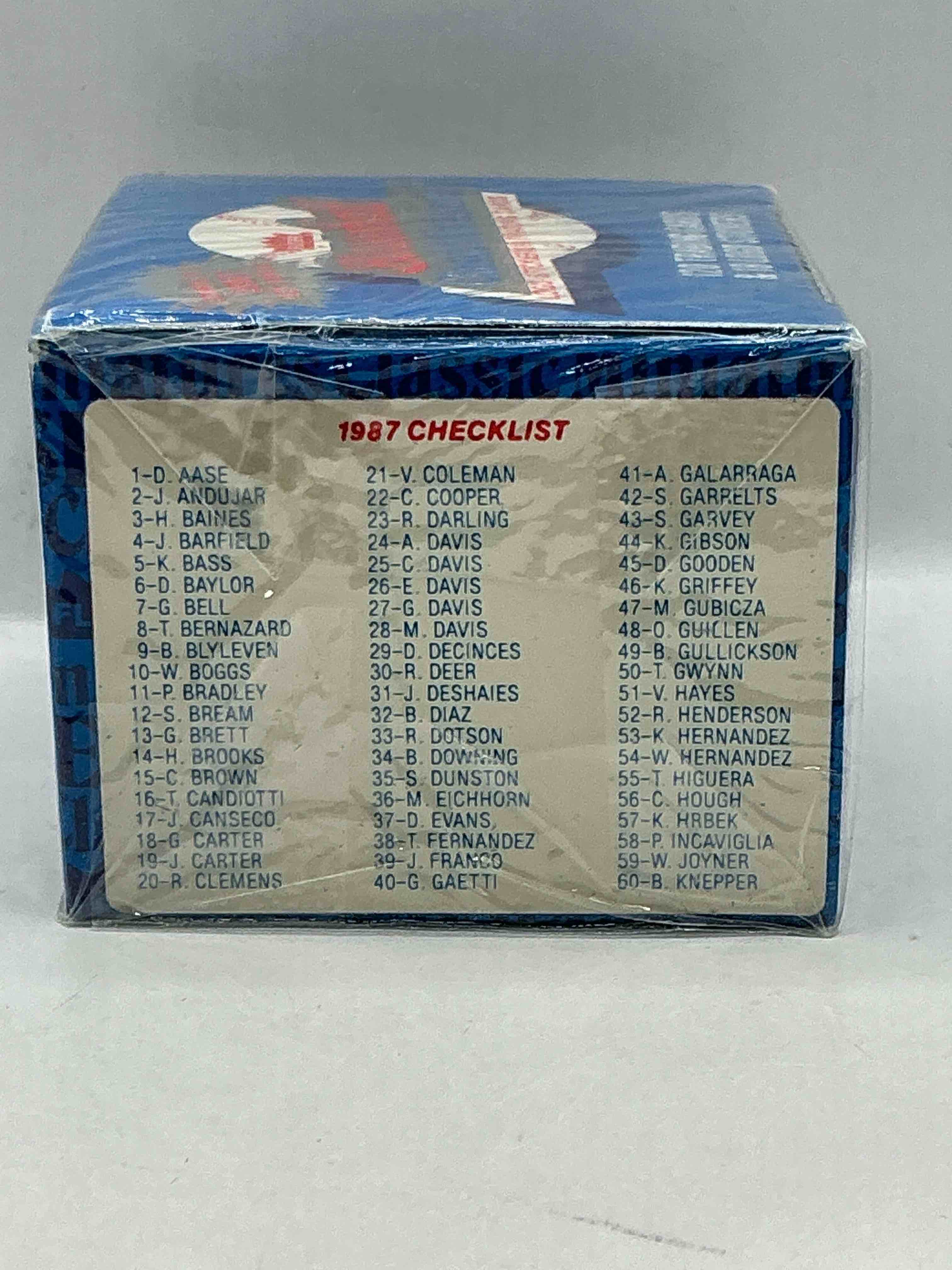 Condition photo showing New/Like New for 1987 Fleer Baseball Updated Mini Series Set Box! Logo Stickers & Trading Cards, Look For Your Favorite Baseball Legends! Mattingly, Ripken, Puckett & More! Search For These Legends & More In This 1987 Fleer Baseball Still Originally Wrapped Box!