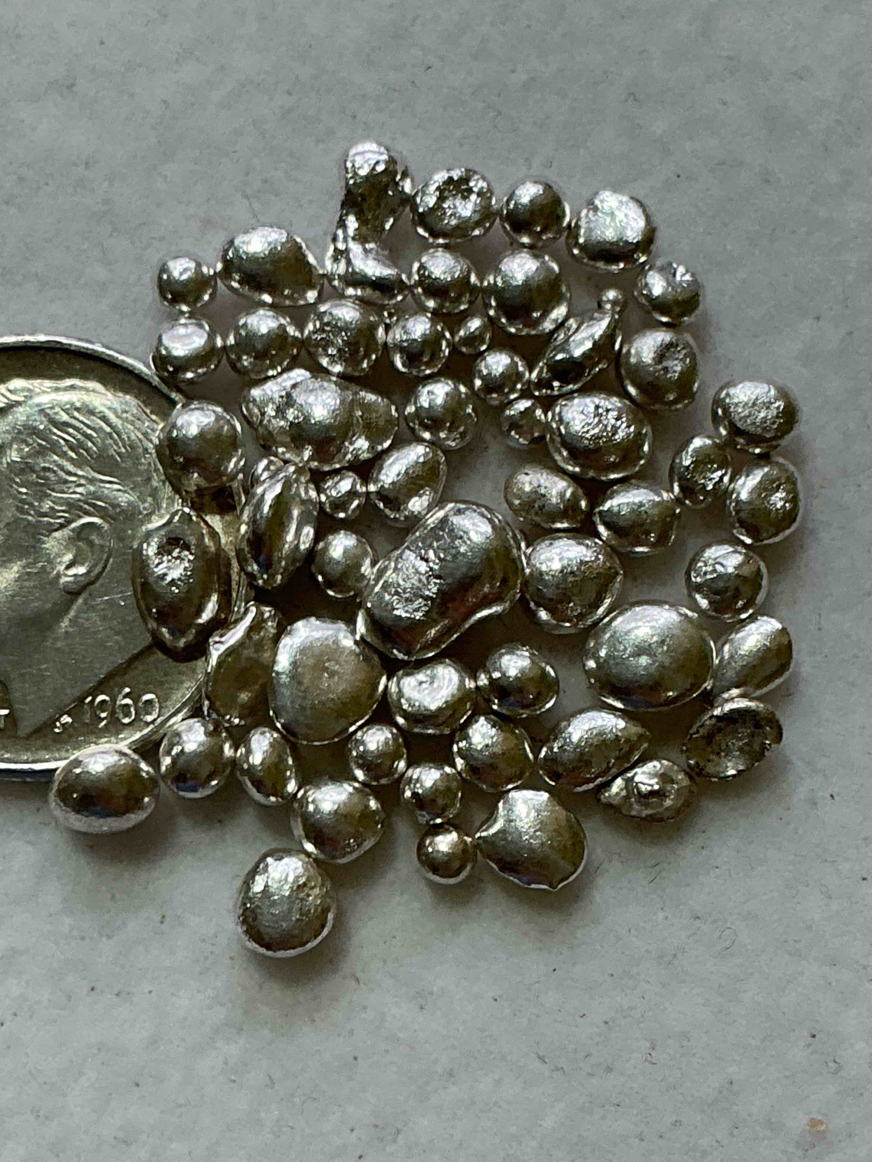 Condition photo showing New/Like New for Silver Nuggets! .999 US Fine Silver, In Small Nugget Form! Total Weight Of All Nuggets In Lot Approximately 6 Grams, Bid Is Per Nugget! A Cool Way To Invest In Fine US Silver! Includes Collector Capsule!