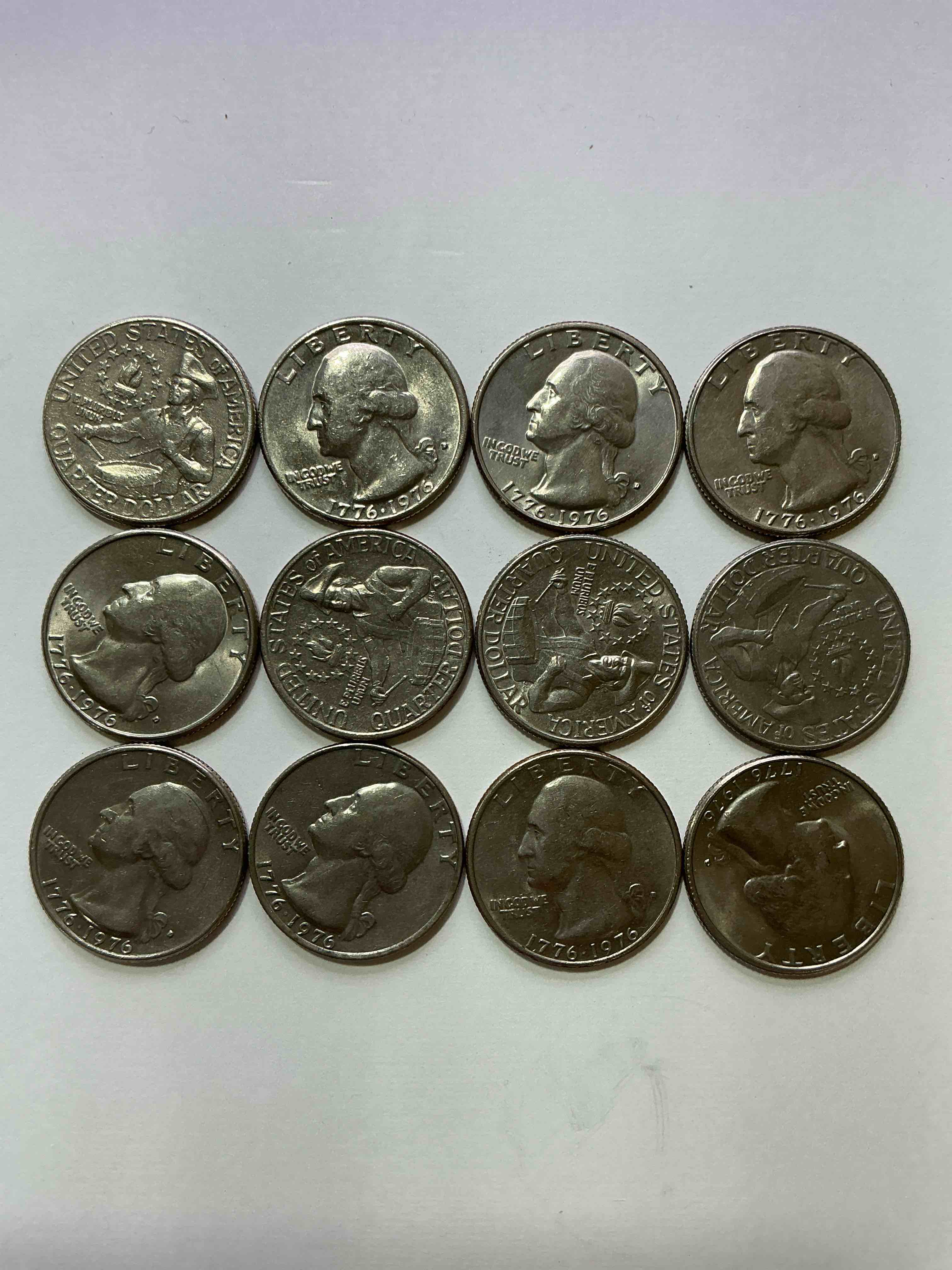 Condition photo showing Good Condition for 1976 Bicentennial Bliss! In 1976 The U.S. Mint Produced Coins Celebrating The 200 Year Anniversary Of America. Up For Auction Are Awesome Examples Of Quarters Produced For This... The Infamous 200 Year Anniversary Edition! Highly Desirable For Collectors! Own Pieces Of History & Get Ready For America's 250 Year Anniversary Coming Soon!