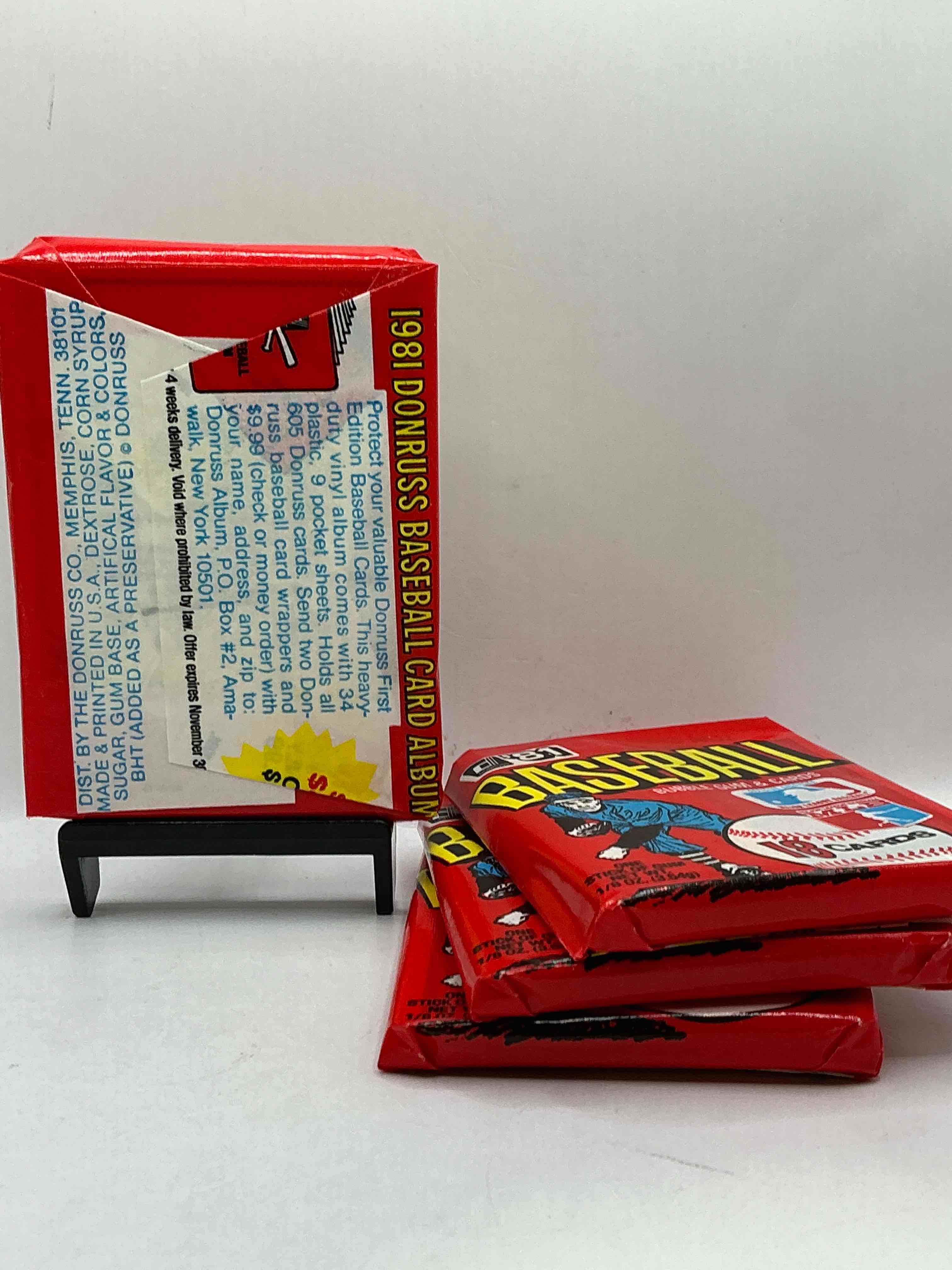 Condition photo showing New/Like New for Ultra Rare! 1981 Donruss Baseball Unopened Sports Cards Wax Pack, Direct From Original Retail Box! Search For Valuable Rickey Henderson #119 (PSA 10 $700+ Value) Nolan Ryan #260 (PSA 10$250+ Value), Tim Raines Rookie #538 (PSA 10 $250+ Value) & Way Too Many Other Valuable Cards To List! Super Hard To Find, Excellent Condition & Rare!